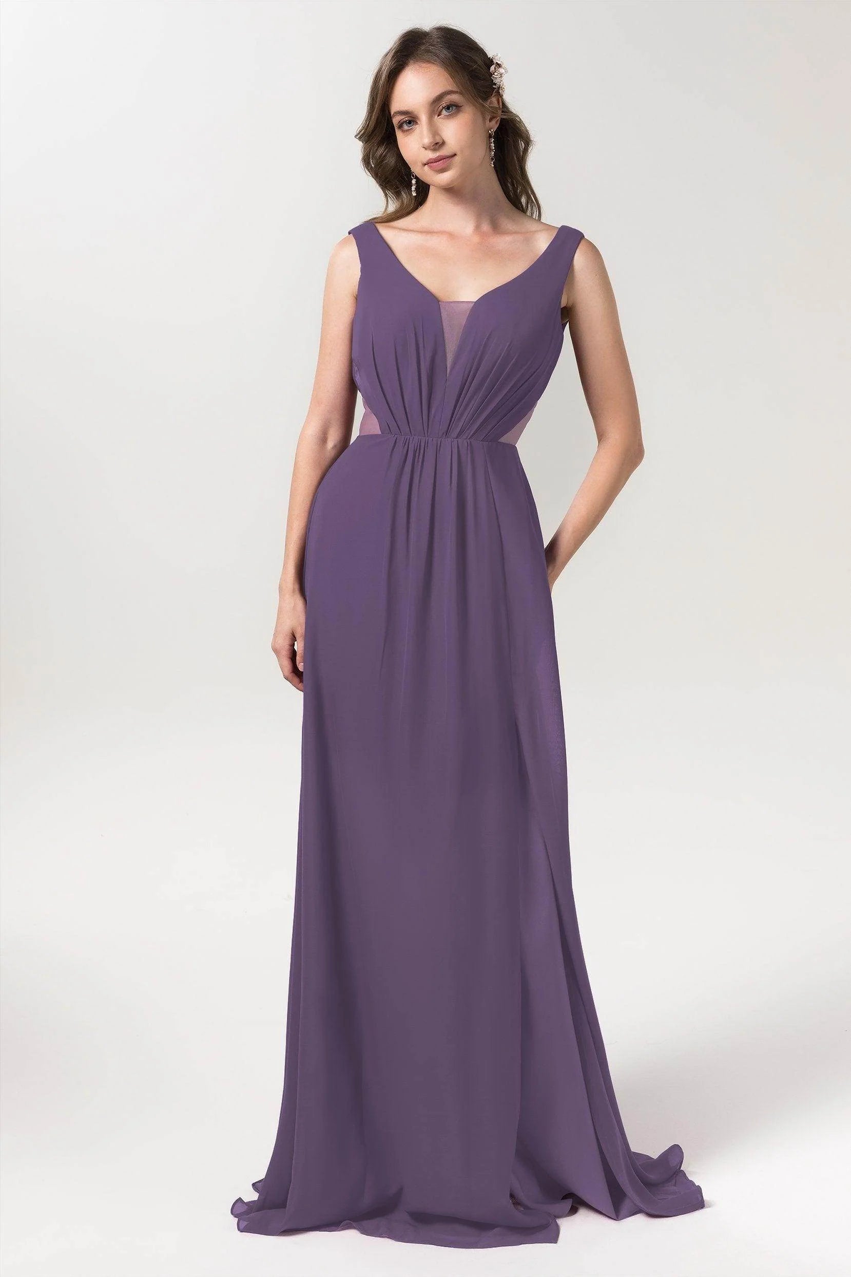 A-Line Floor Length Chiffon Bridesmaid Dress CB0559