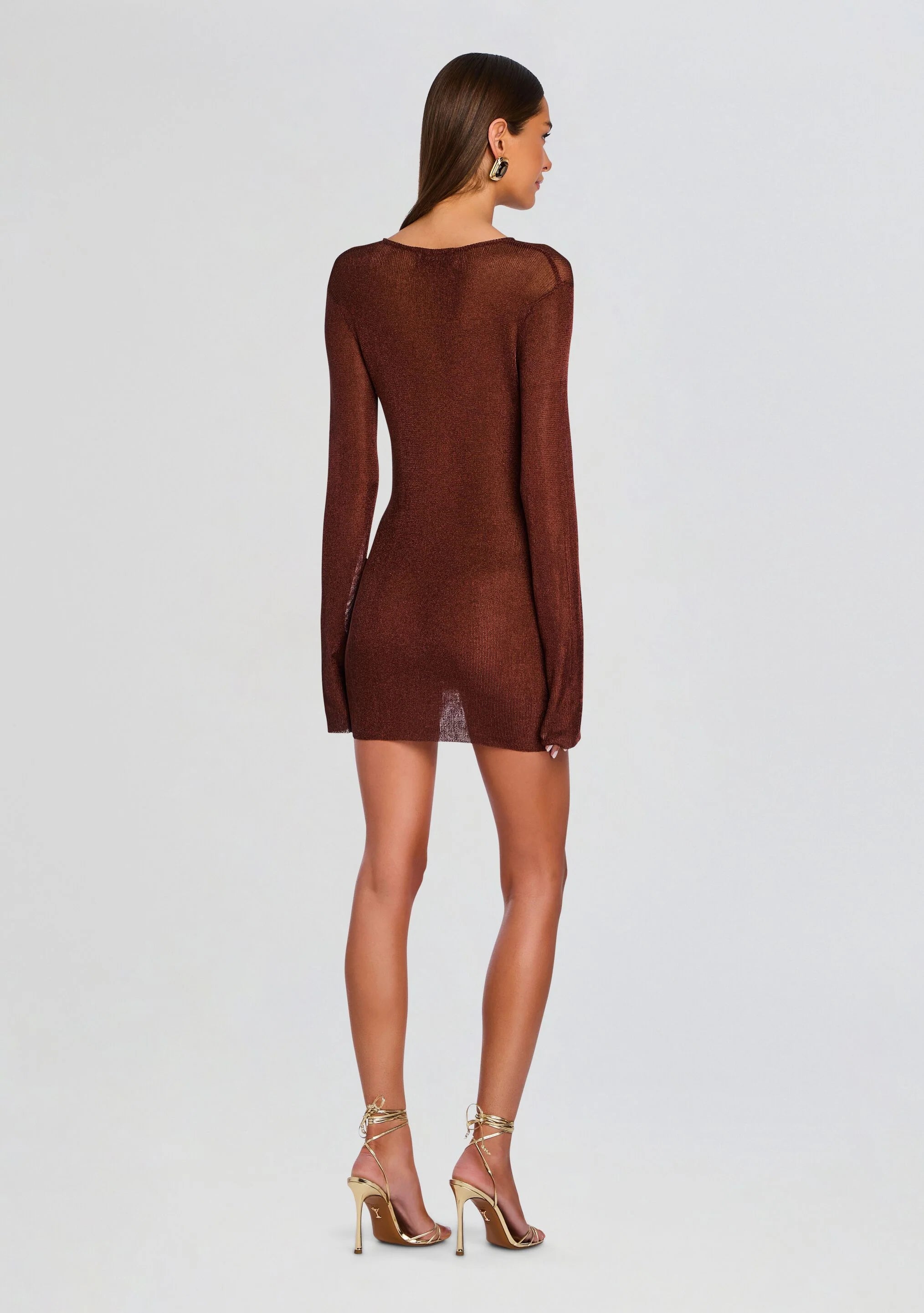 Emeri Metallic Knit Mini Dress