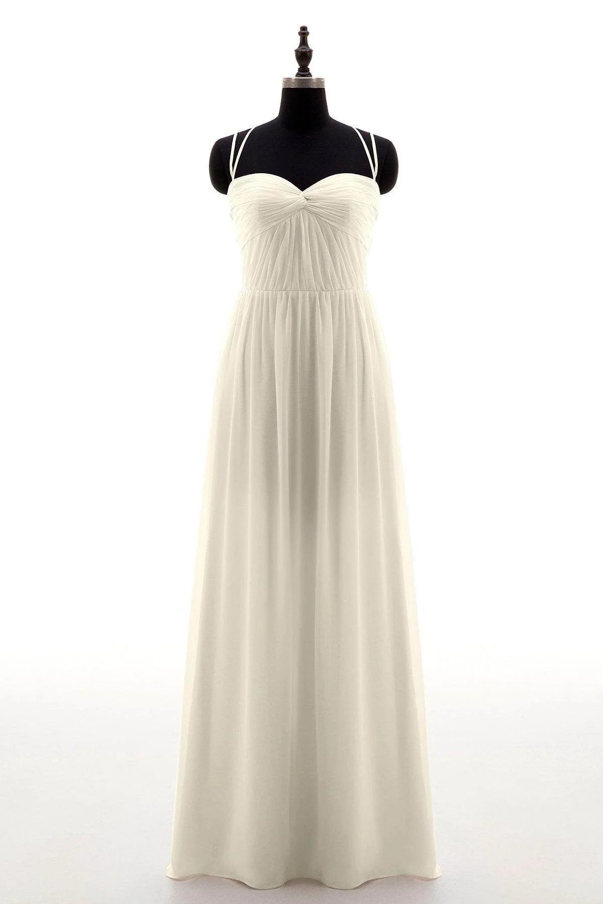 Sheath-Column Floor Length Chiffon Bridesmaid Dress NB3316