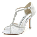 Stiletto Heel 9.5cm Silk-Like Shoes CK0390