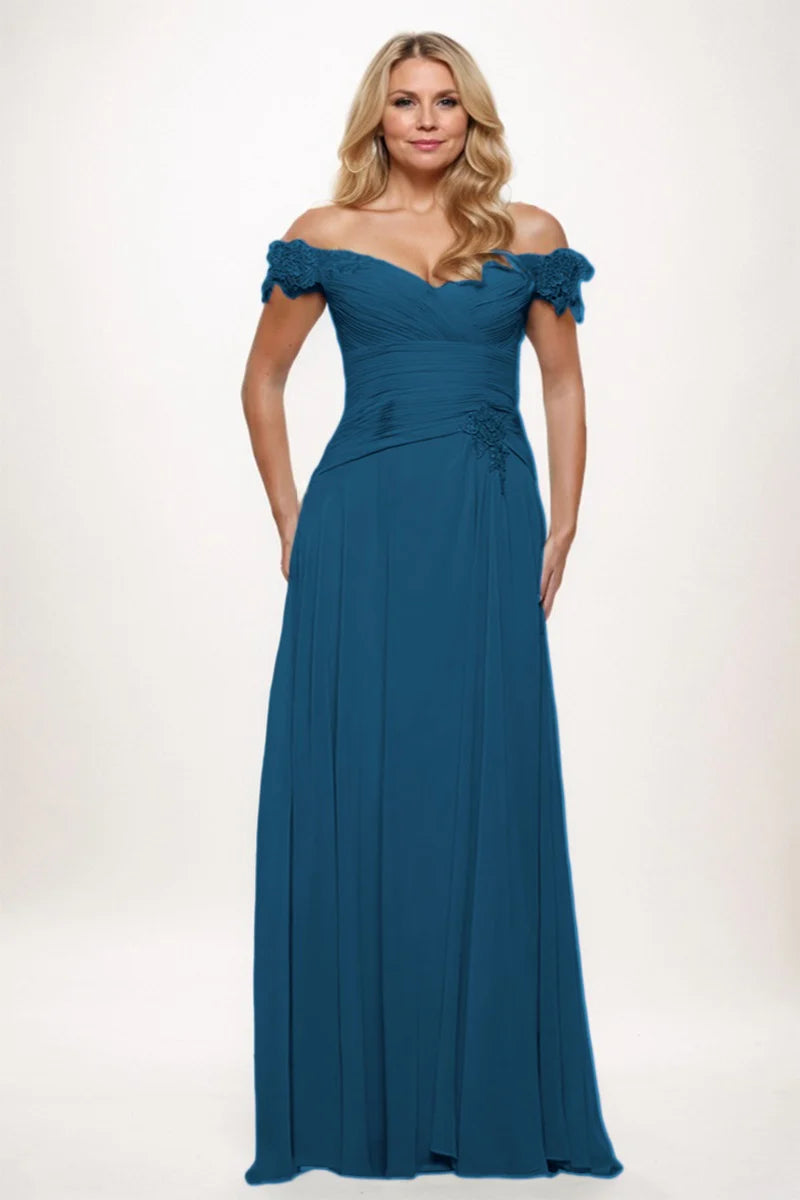 A-Line Maxi Chiffon Mother Dress CM0255