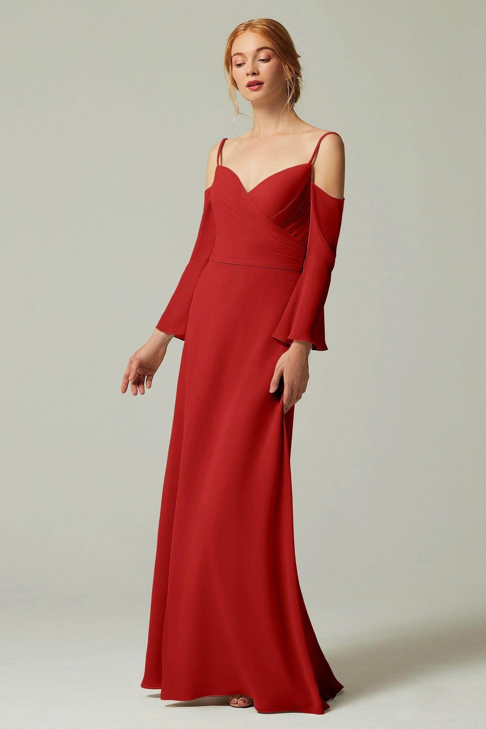 A-Line Floor Length Chiffon Bridesmaid Dress CB0307