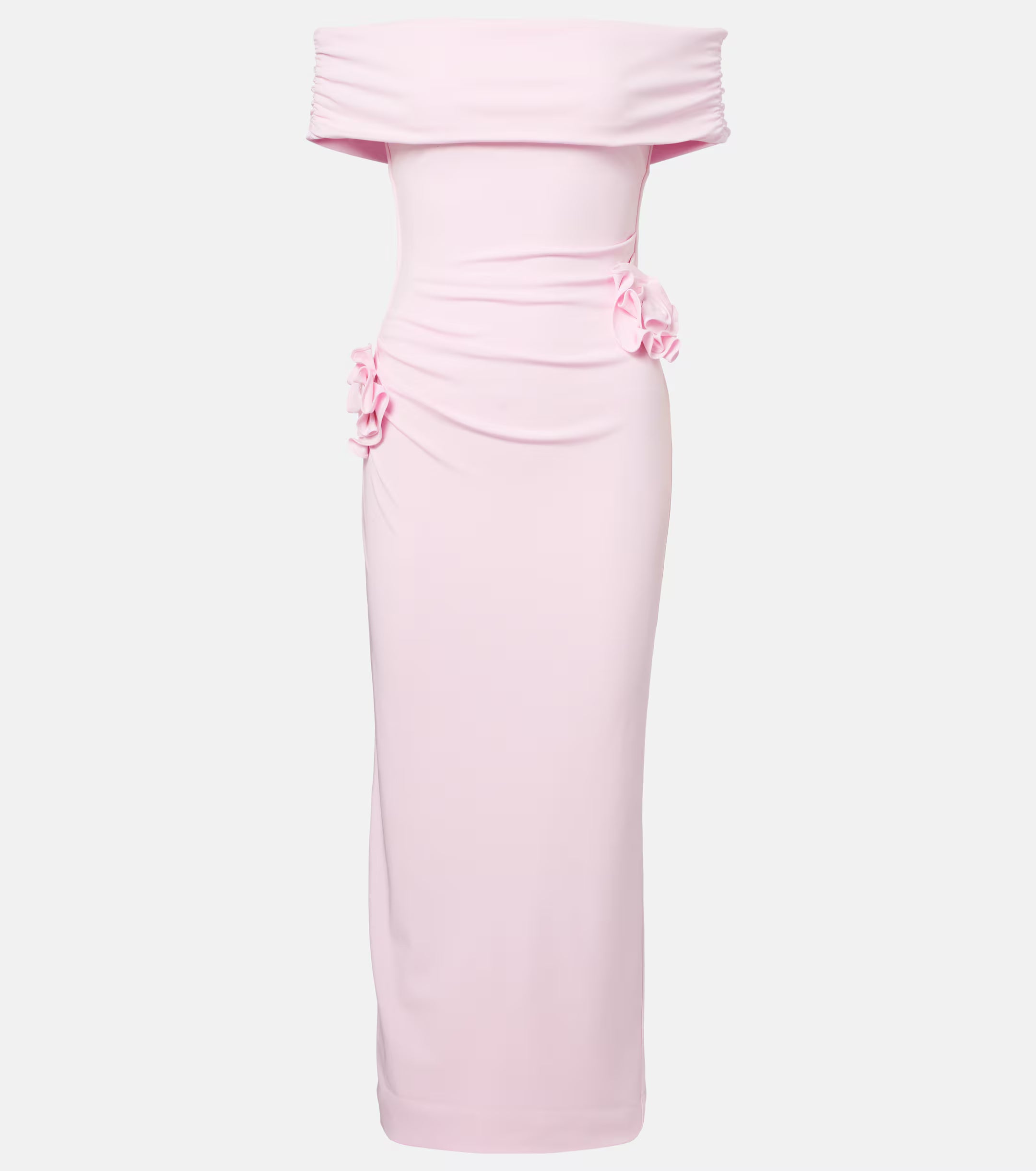 Roland Mouret Floral-appliqué jersey midi dress