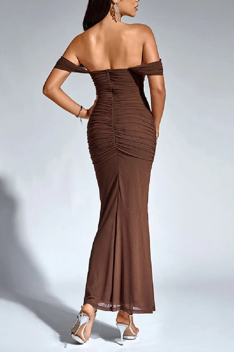 Mermaid Off Shoulder Stretch Formal Evening Dresses 906991310377
