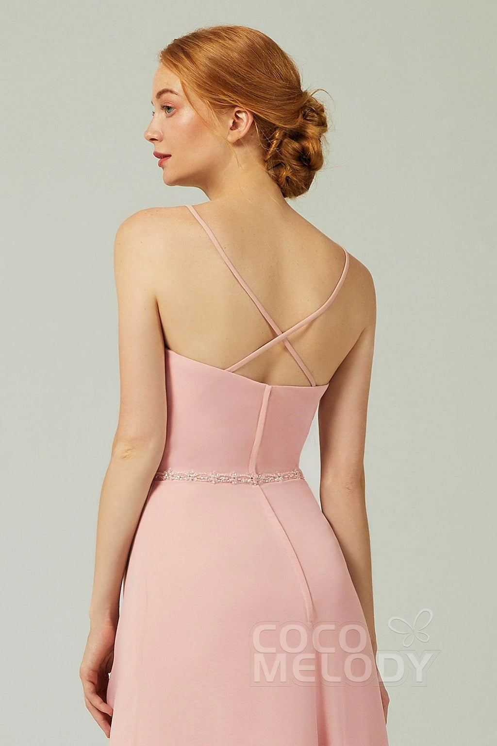 A-Line Floor Length Chiffon Bridesmaid Dress CB0303