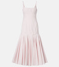 Jacquemus Agave pleated cotton poplin midi dress