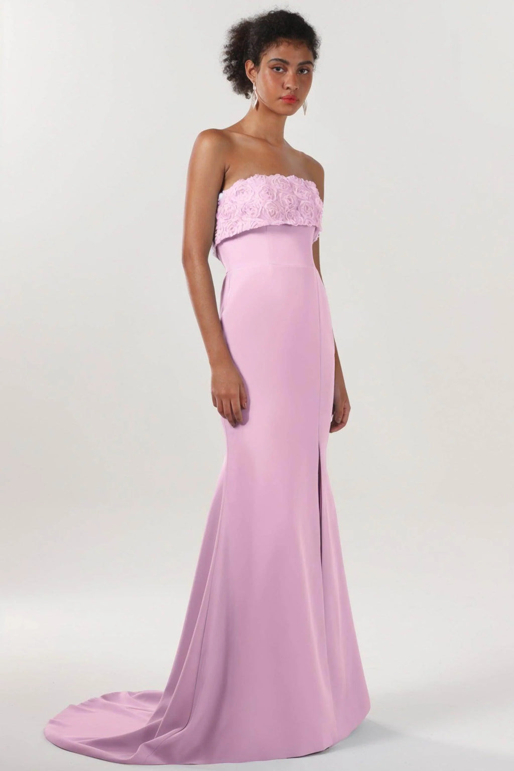 Trumpet-Mermaid Sweep-Brush Train Stretch Crepe Bridesmaid Dress CS0591BM