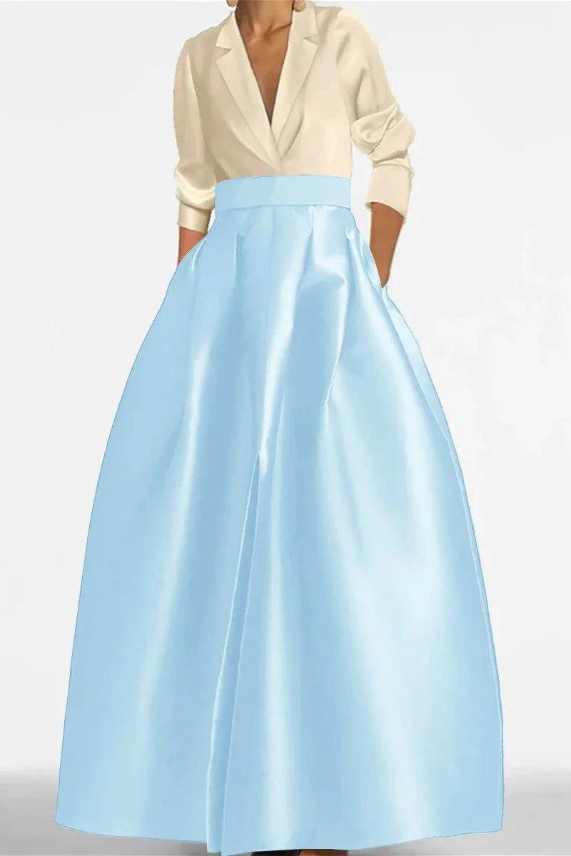 A Line Jewel Neck V-Neck Long Sleeves Mother Dresses CM0342