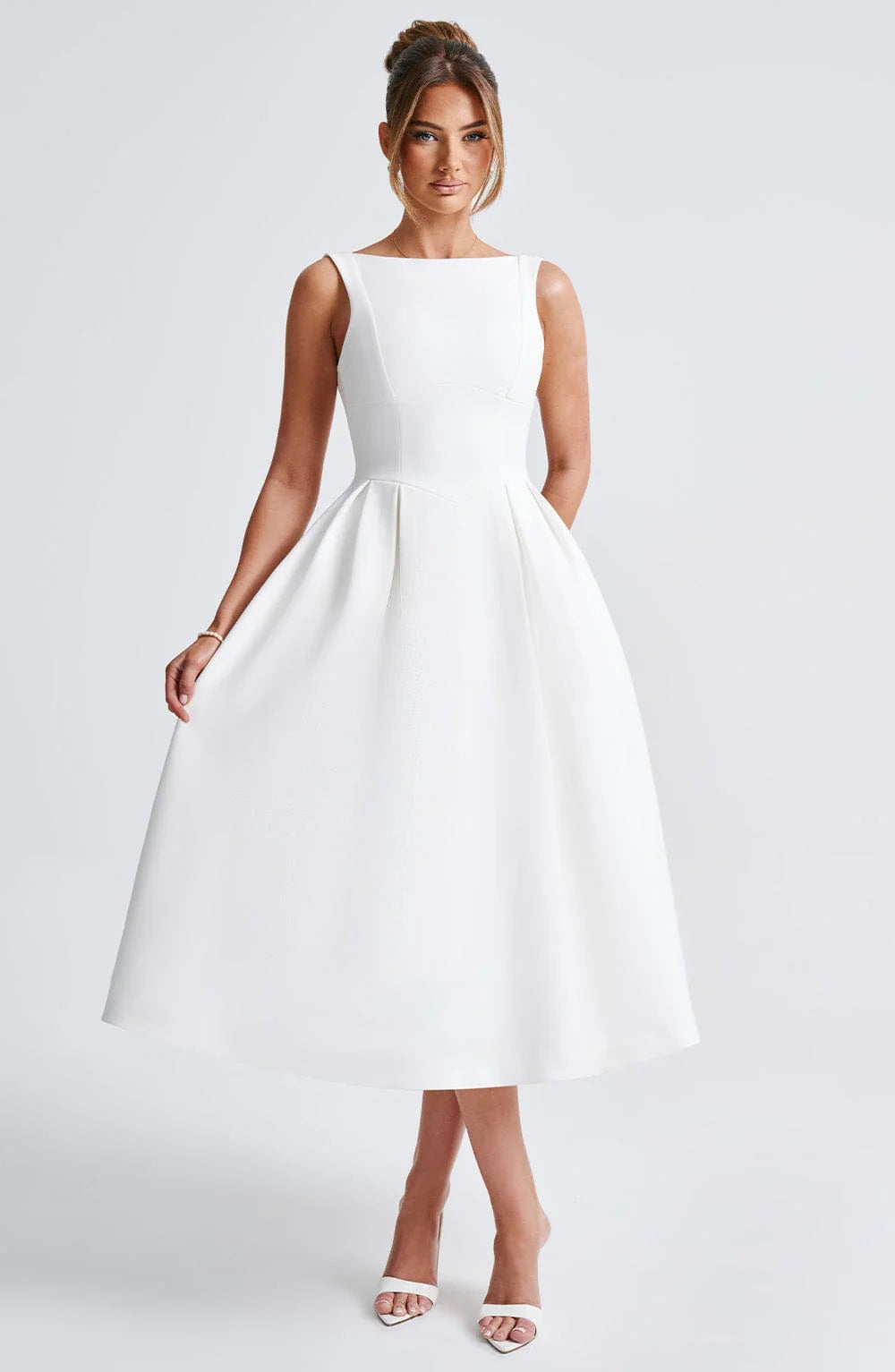 Clarabella Midi Dress - Ivory