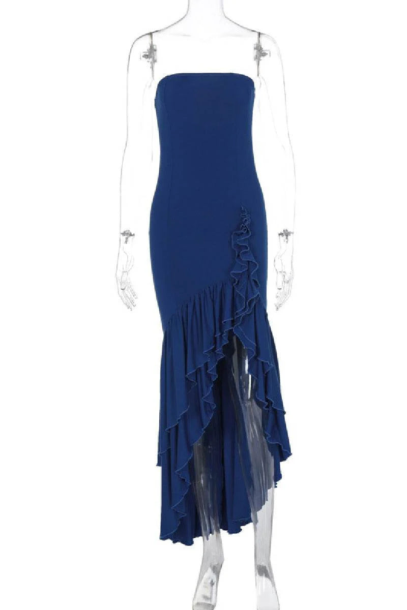 Mermaid High-Low Stretch Formal Evening Dresses 746074126248