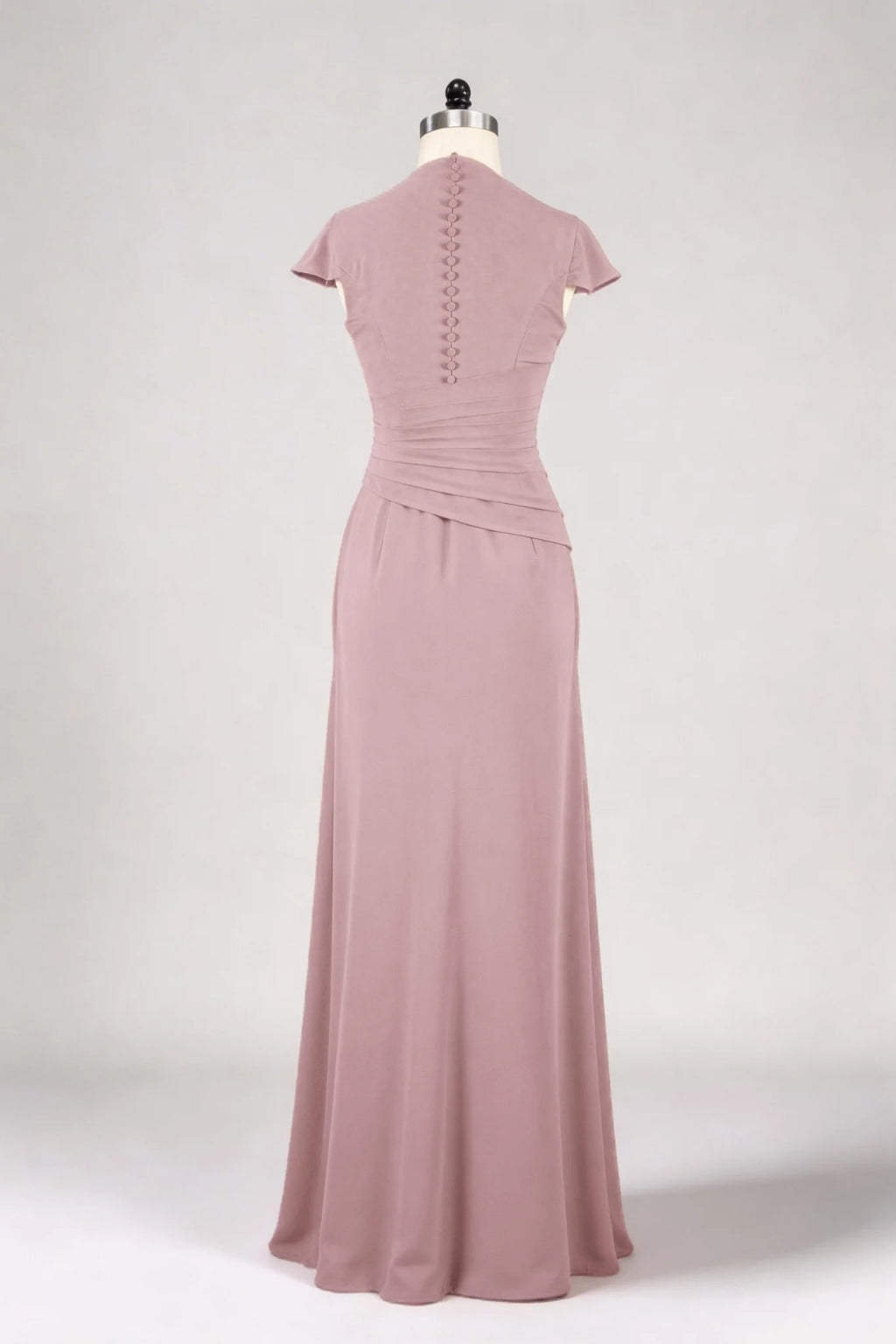 Sheath Column V Neck Short Sleeves Floor Length Mother Dresses CM0377