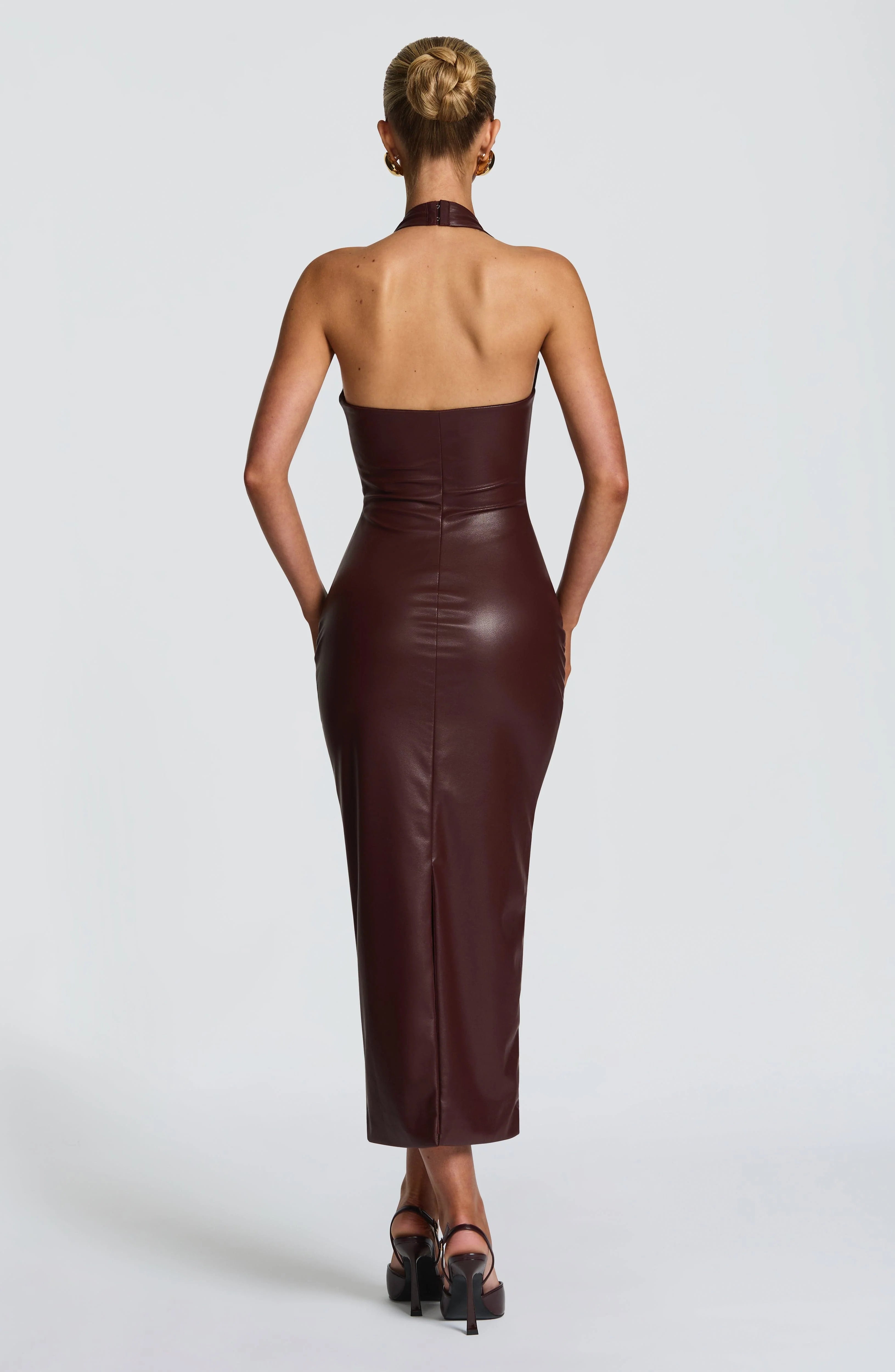 Ainsley Midi Dress - Burgundy