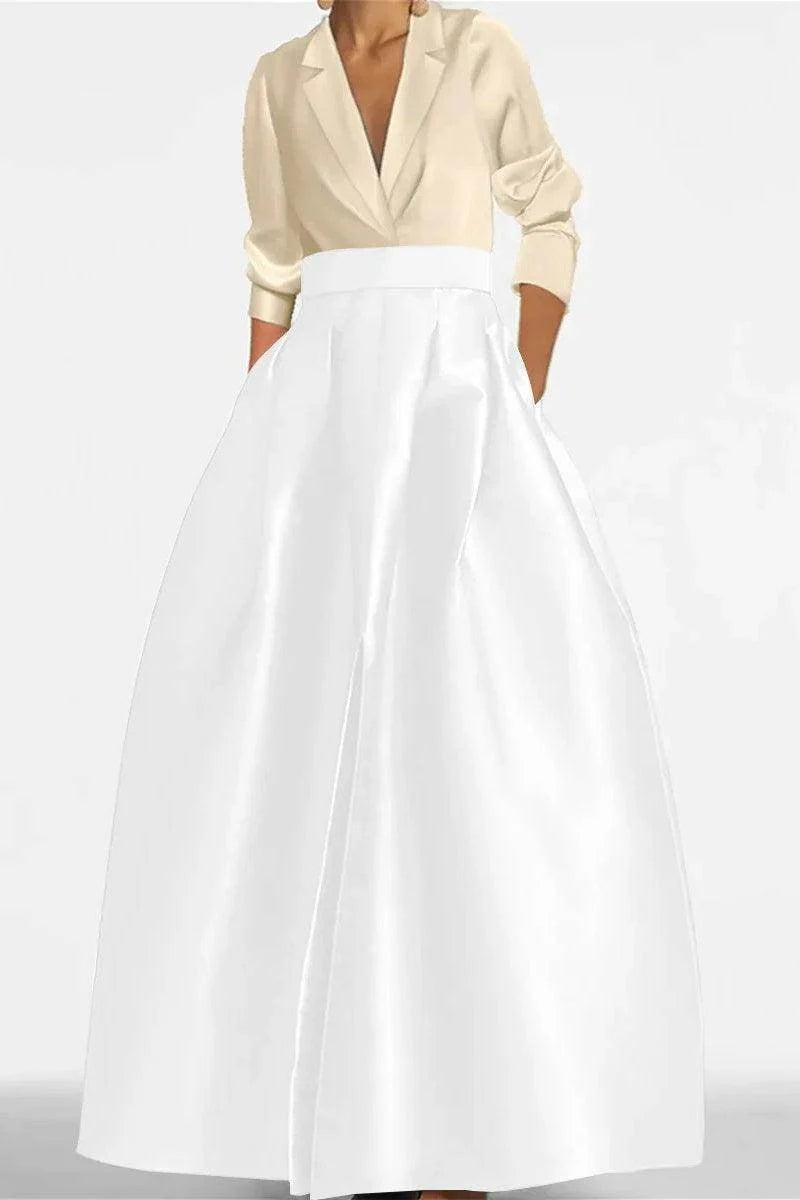 A Line Jewel Neck V-Neck Long Sleeves Mother Dresses CM0342