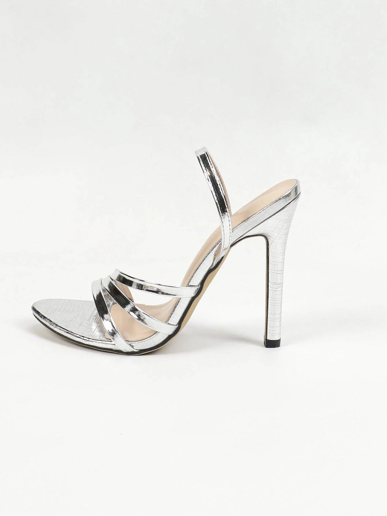 Faux Leather  Pointy Stiletto heel Sandals 816765684028
