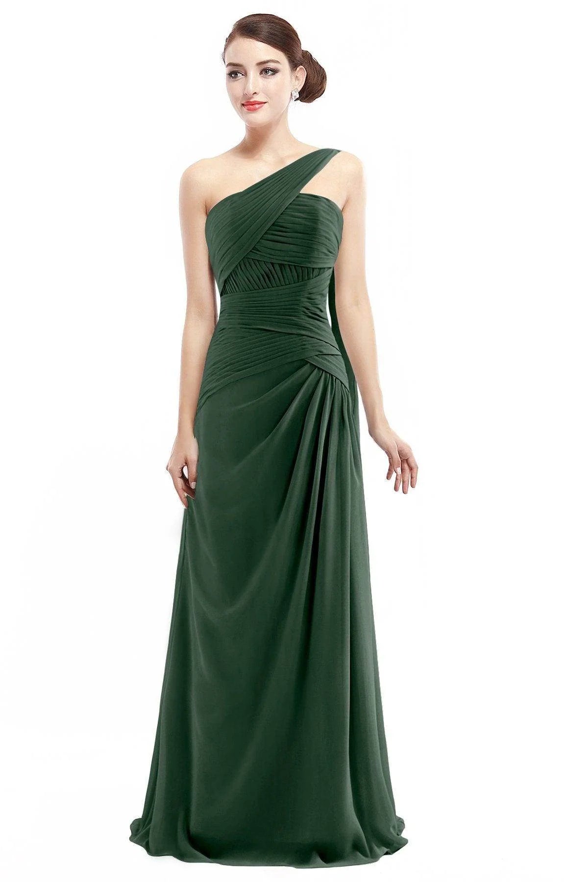 Sheath Floor Length Chiffon Bridesmaid Dress COZF14021