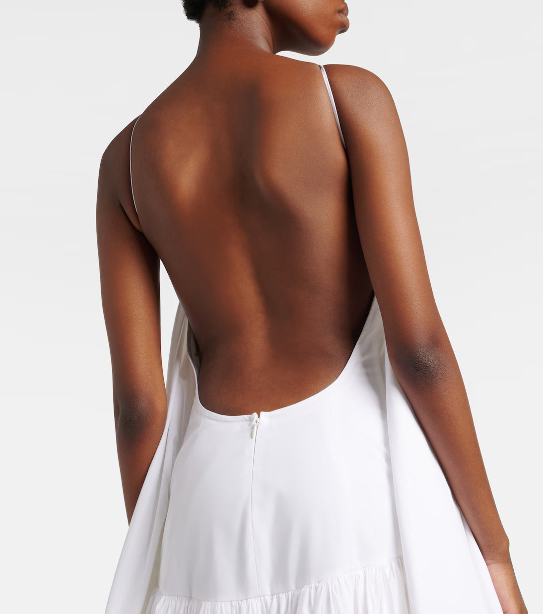 Jacquemus Provençale tiered cotton poplin gown