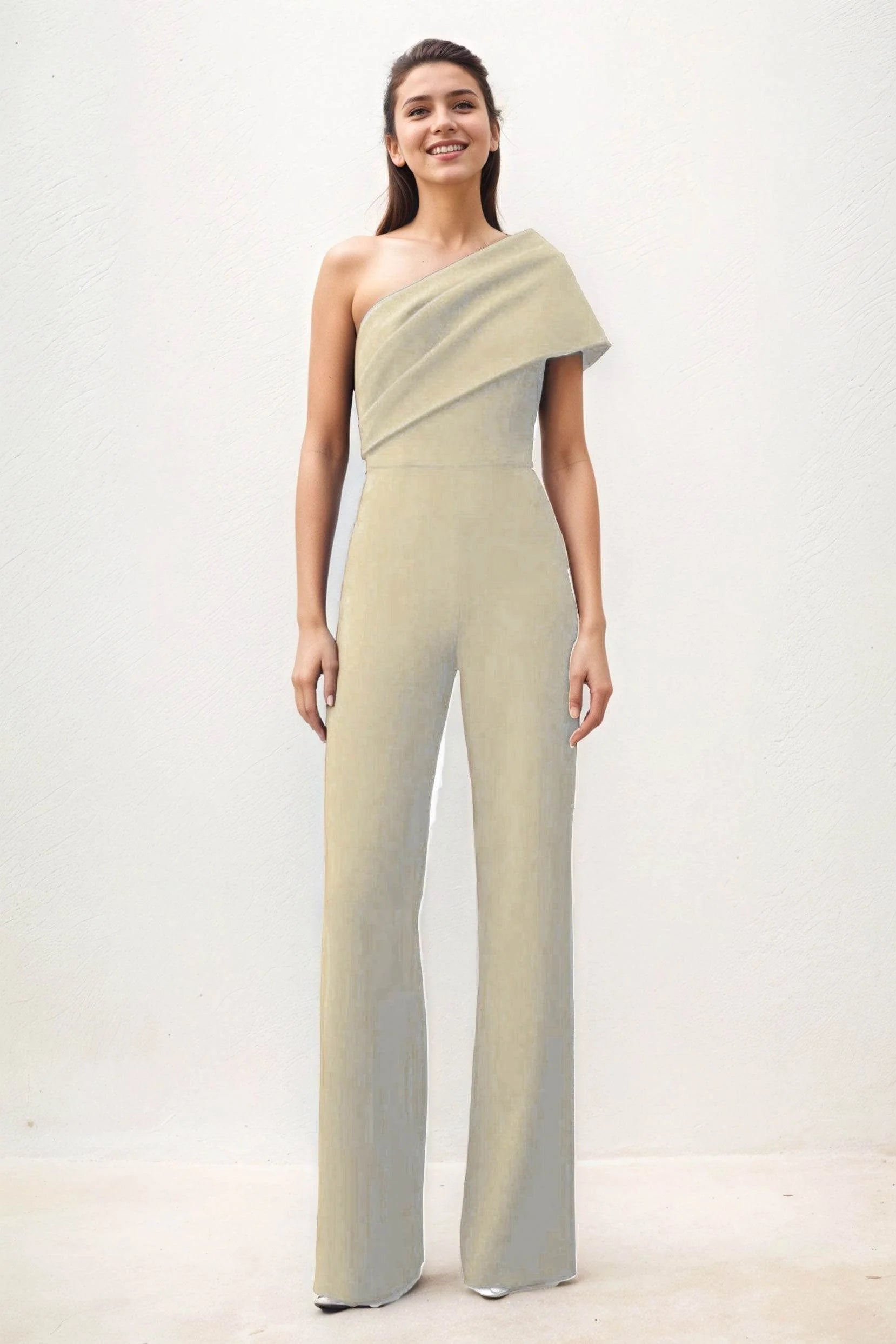 Jumpsuit Maxi Elastic Cloth Wedding Guest Dress CG0277