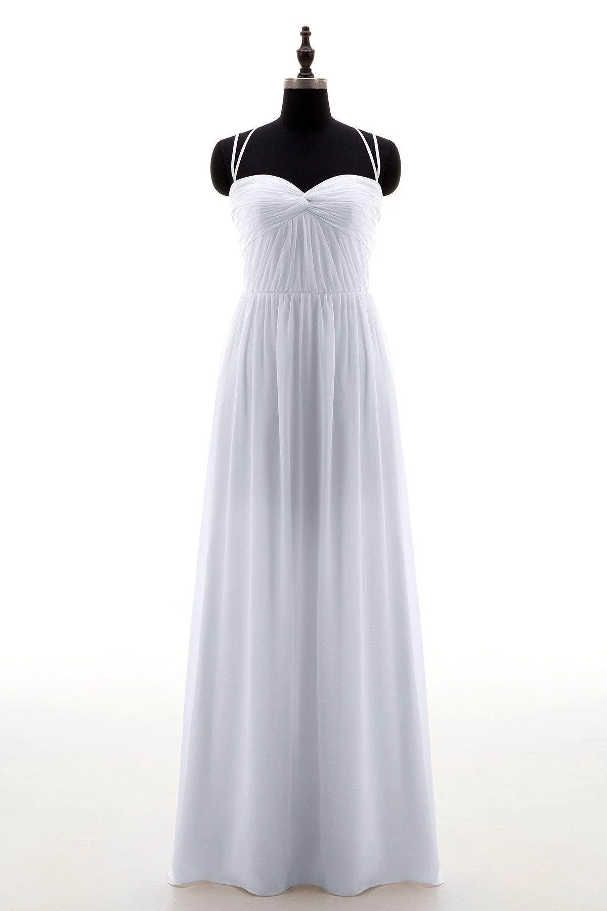 Sheath-Column Floor Length Chiffon Bridesmaid Dress NB3316