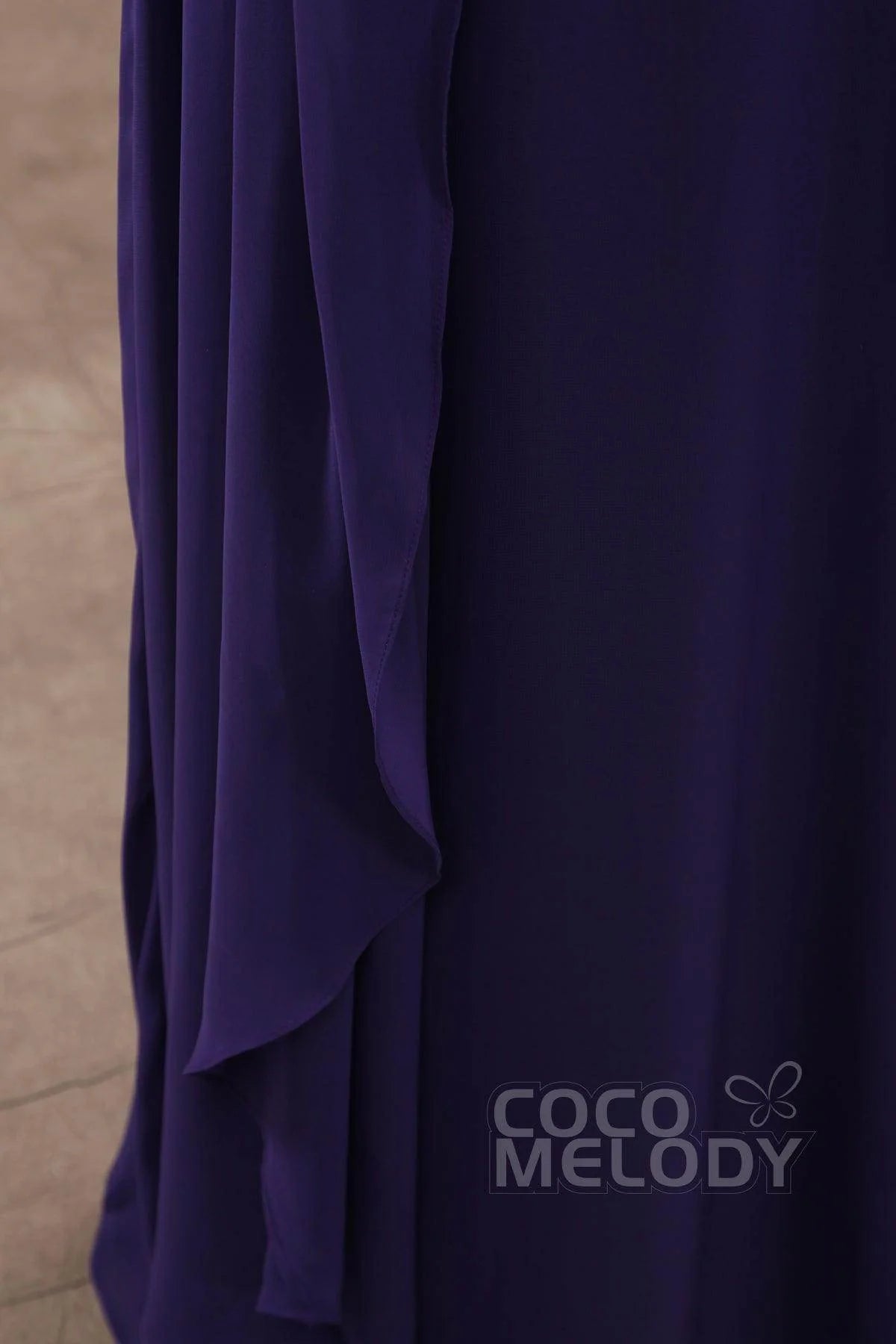 Sheath Floor Length Chiffon Wedding Guest Dress COZF15009
