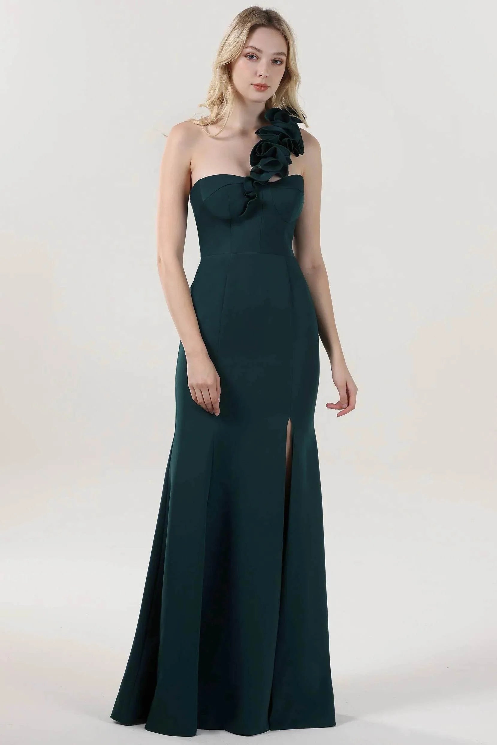 Trumpet-Mermaid Maxi Stretch Crepe Formal Dress CS0596