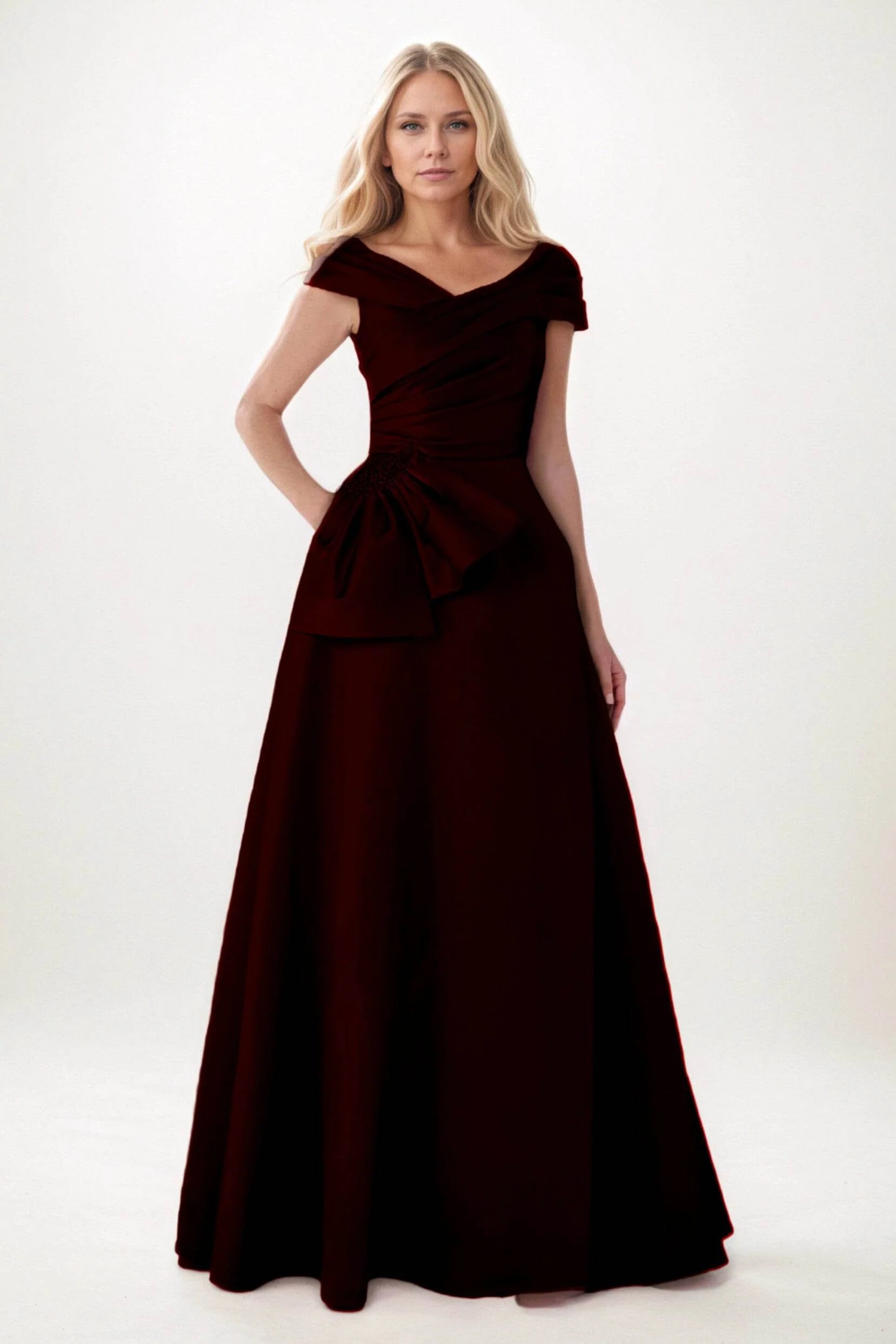 A-Line Maxi Satin Mother of the Bride Dresses CM0403
