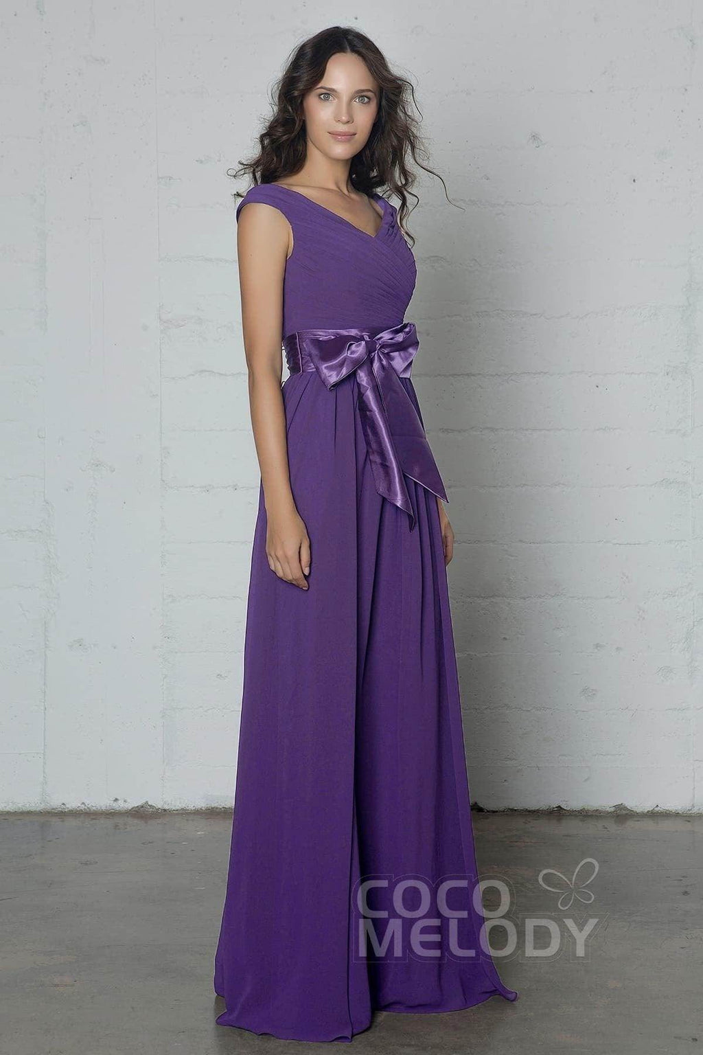 Sheath-Column Floor Length Chiffon Dress PR17017