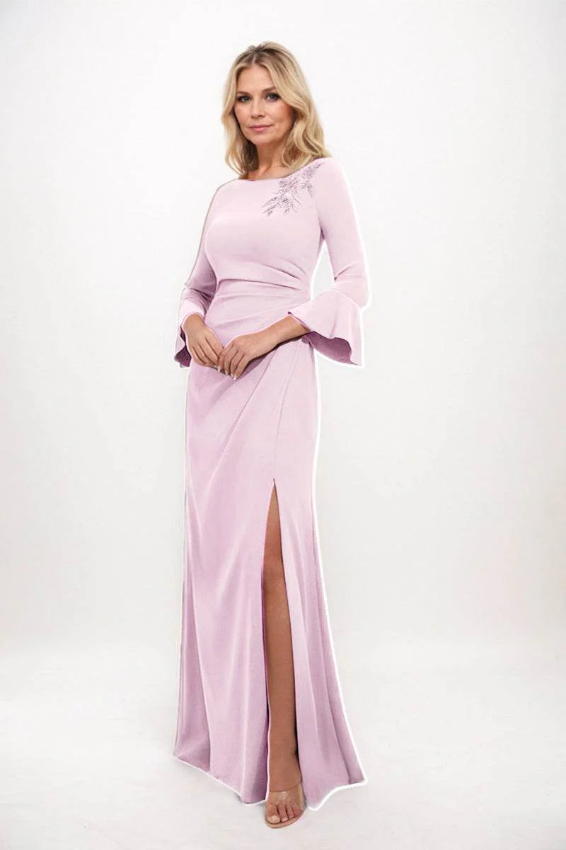 A-line Maxi Stretch Crepe Mother Dress CM0232