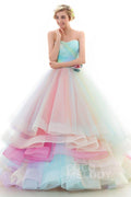 A Line Court Train Tulle Wedding Dress JWLT15067