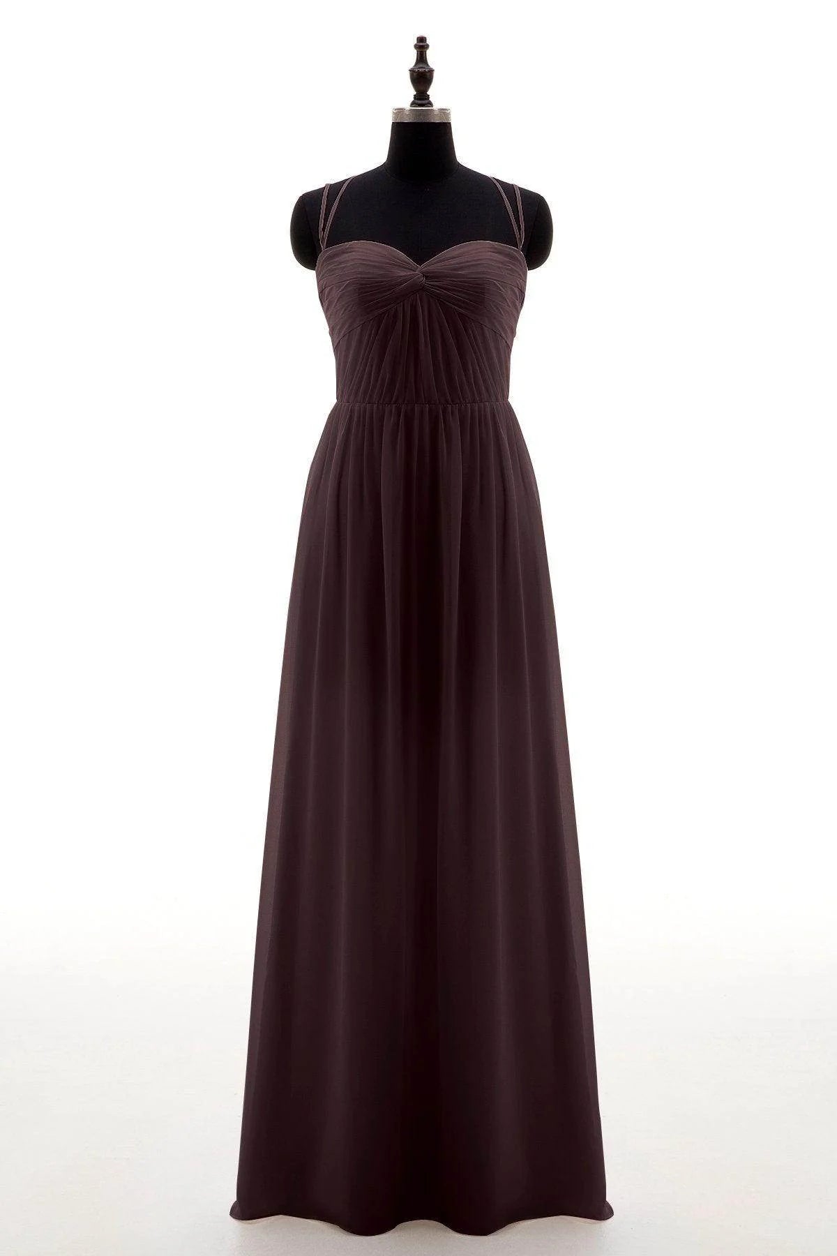 Sheath-Column Floor Length Chiffon Bridesmaid Dress NB3316