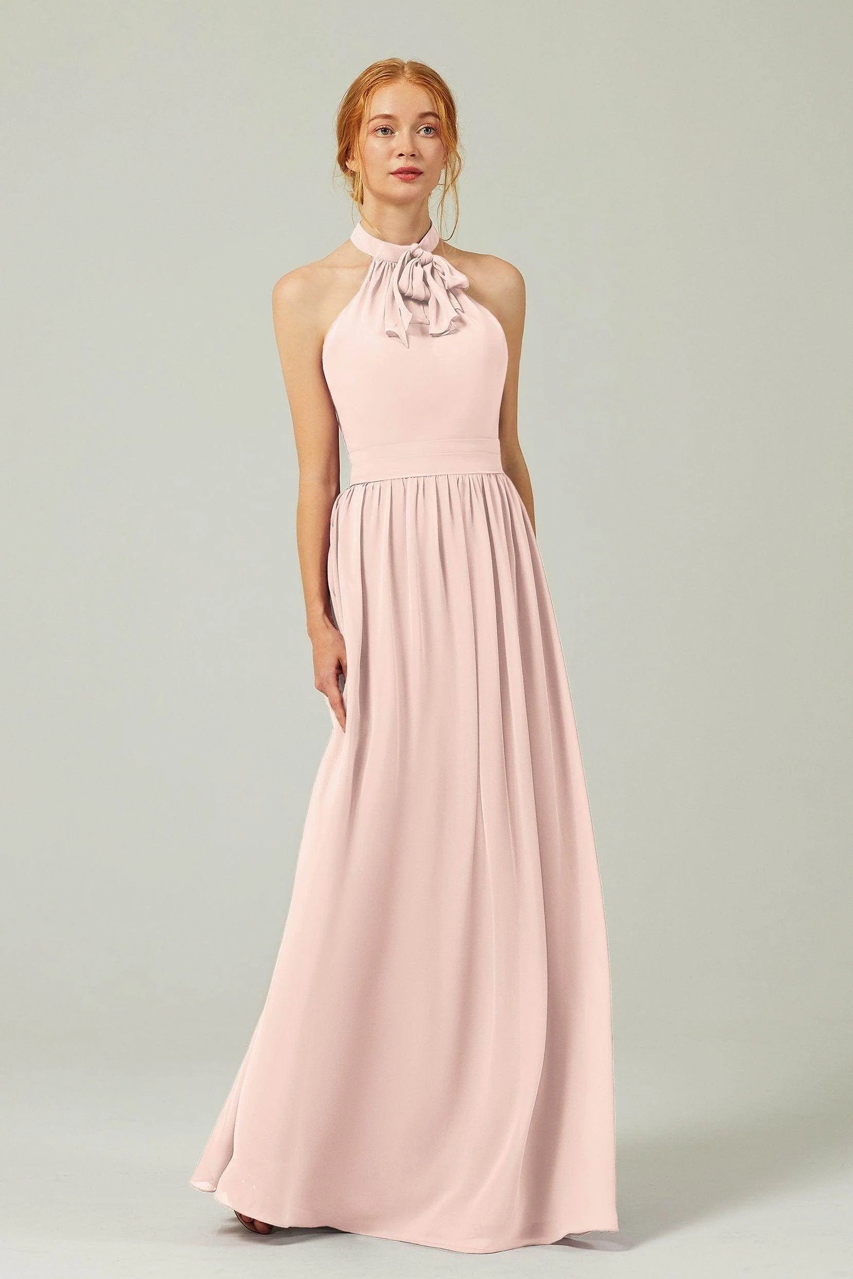 A-Line Floor Length Chiffon Bridesmaid Dress CB0299