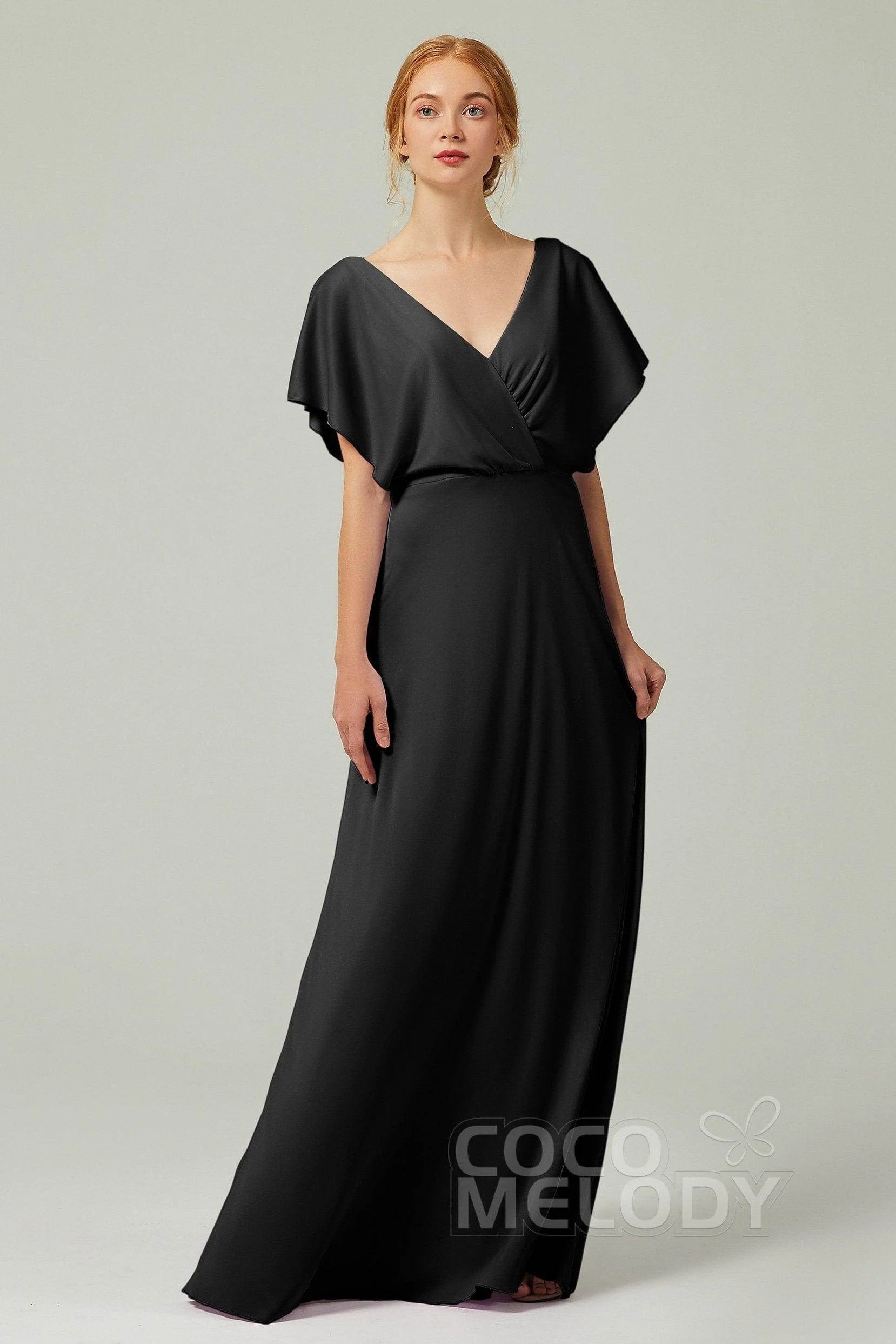 A-Line Floor Length Chiffon Bridesmaid Dress CB0351