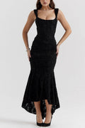 Mermaid High-Low Lace Formal Evening Dresses 850775323930