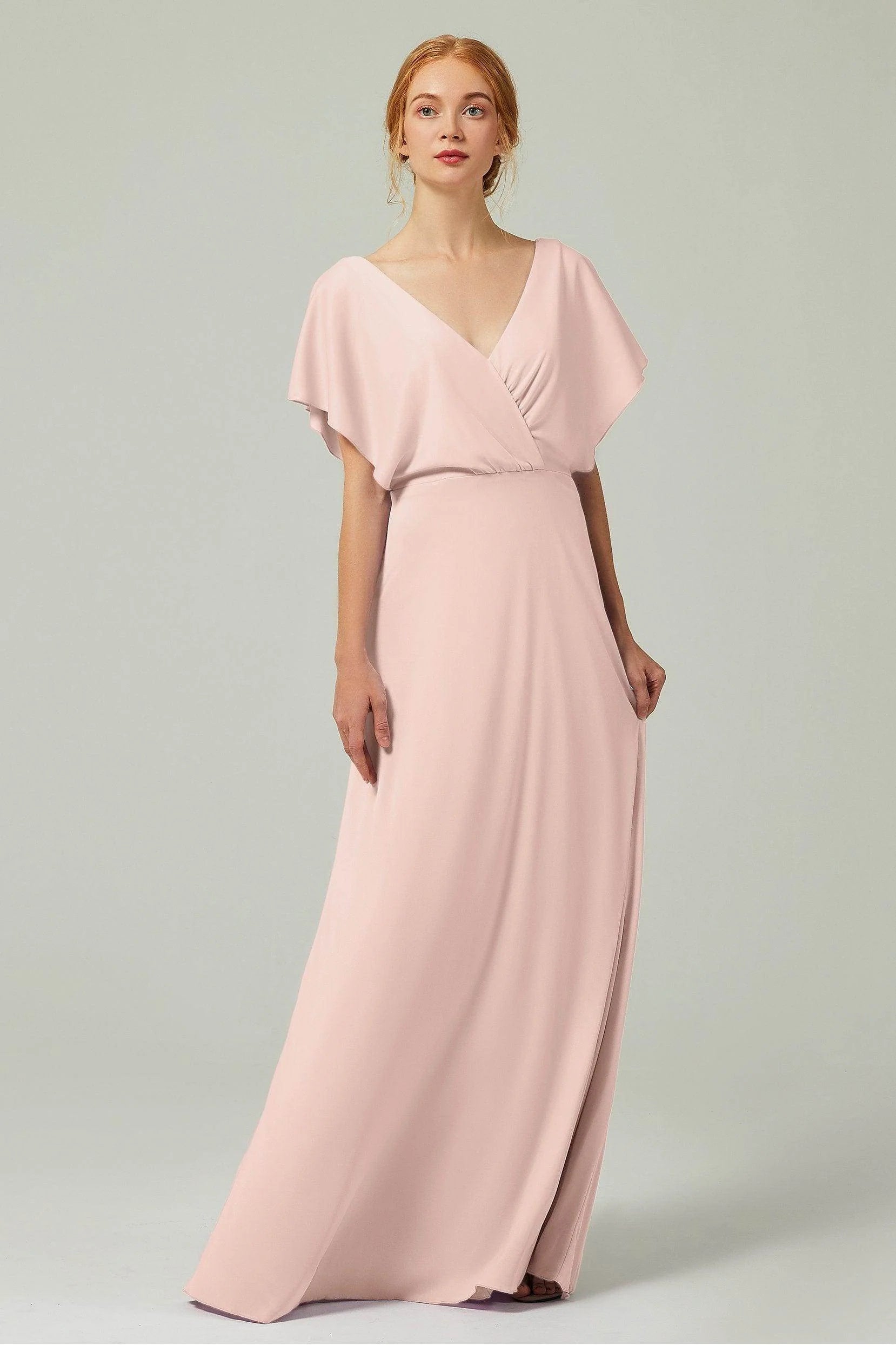 A-Line Floor Length Chiffon Bridesmaid Dress CB0351