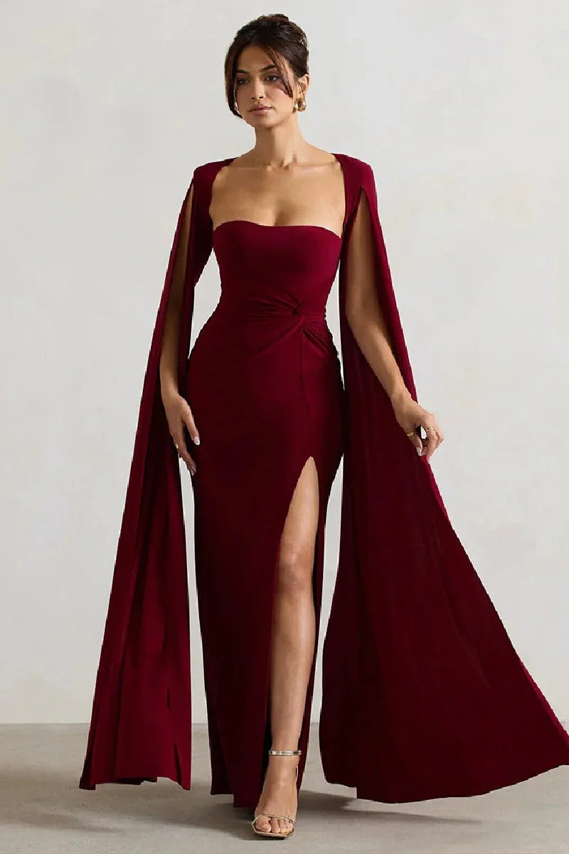 Sheath-Column Maxi Polyester Formal Evening Dresses 817994875005