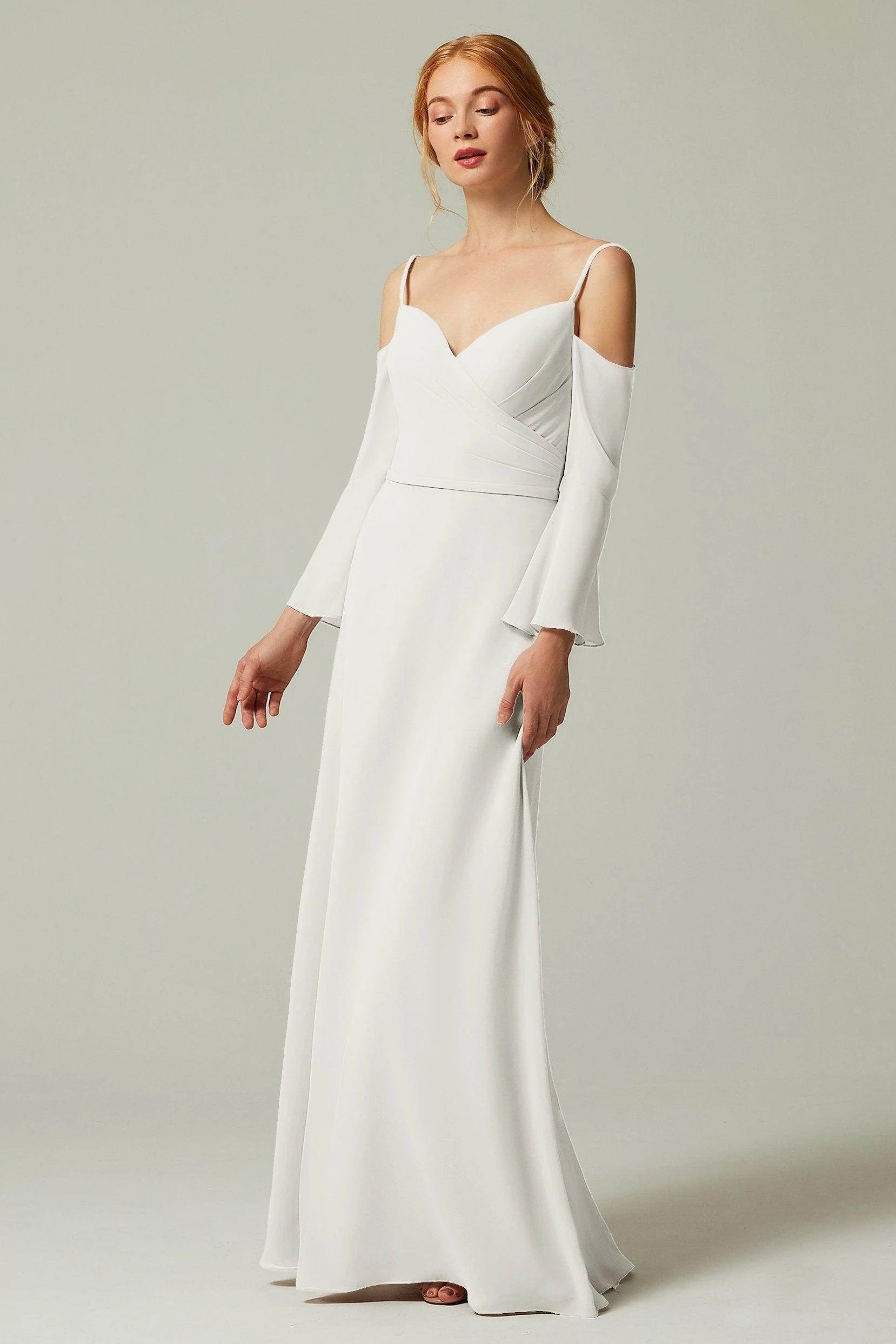 A-Line Floor Length Chiffon Bridesmaid Dress CB0307