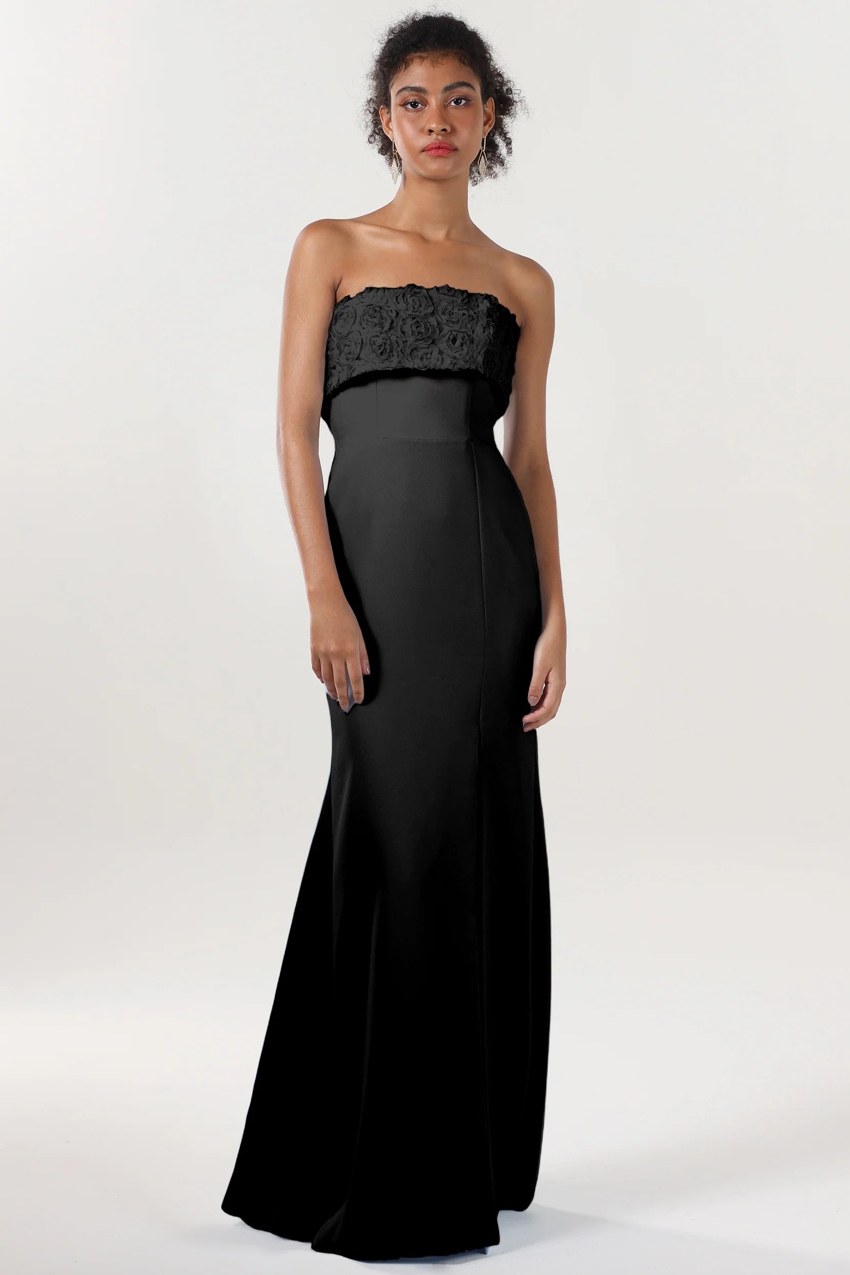 Trumpet-Mermaid Sweep-Brush Train Stretch Crepe Bridesmaid Dress CS0591BM