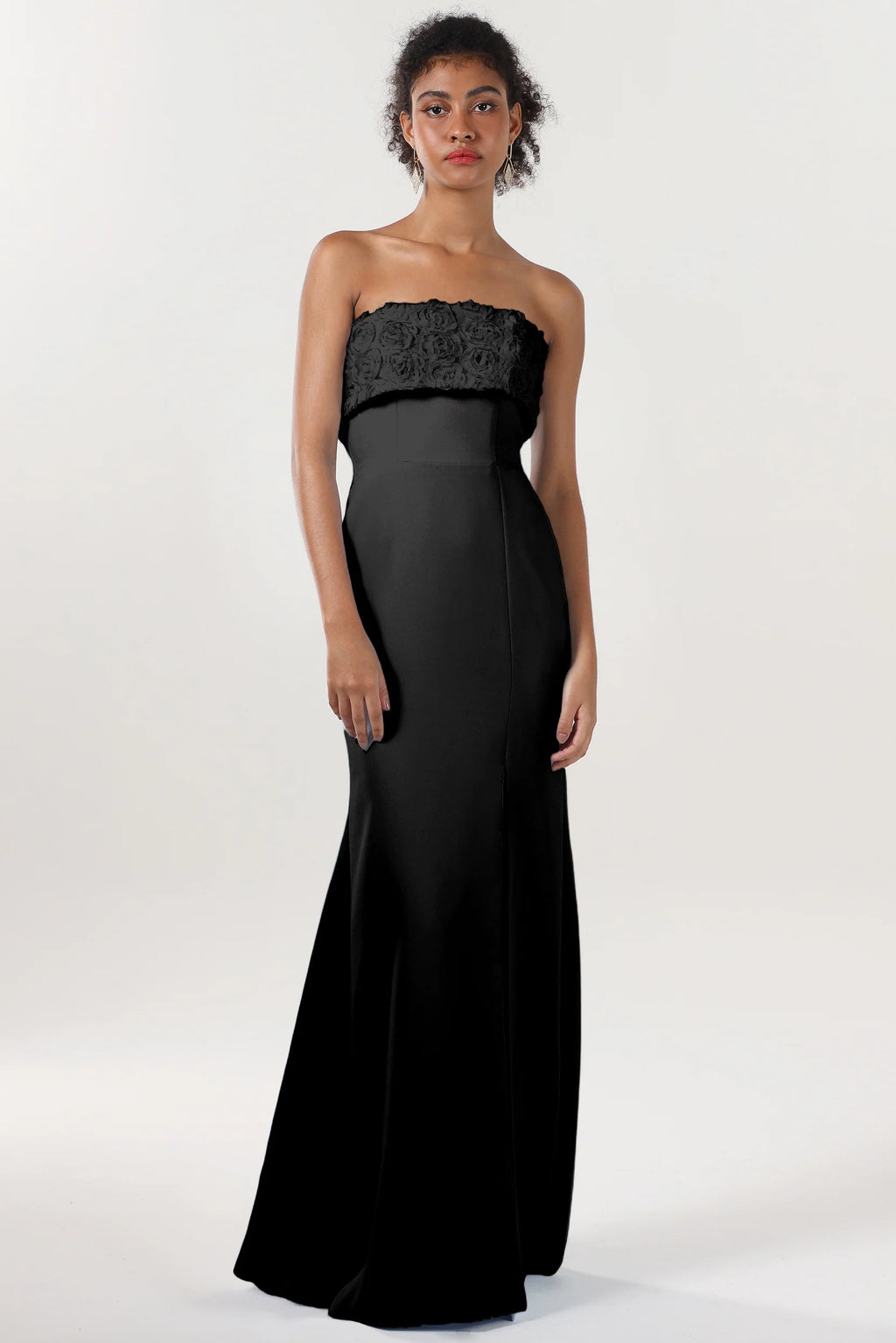Trumpet-Mermaid Sweep-Brush Train Stretch Crepe Bridesmaid Dress CS0591BM