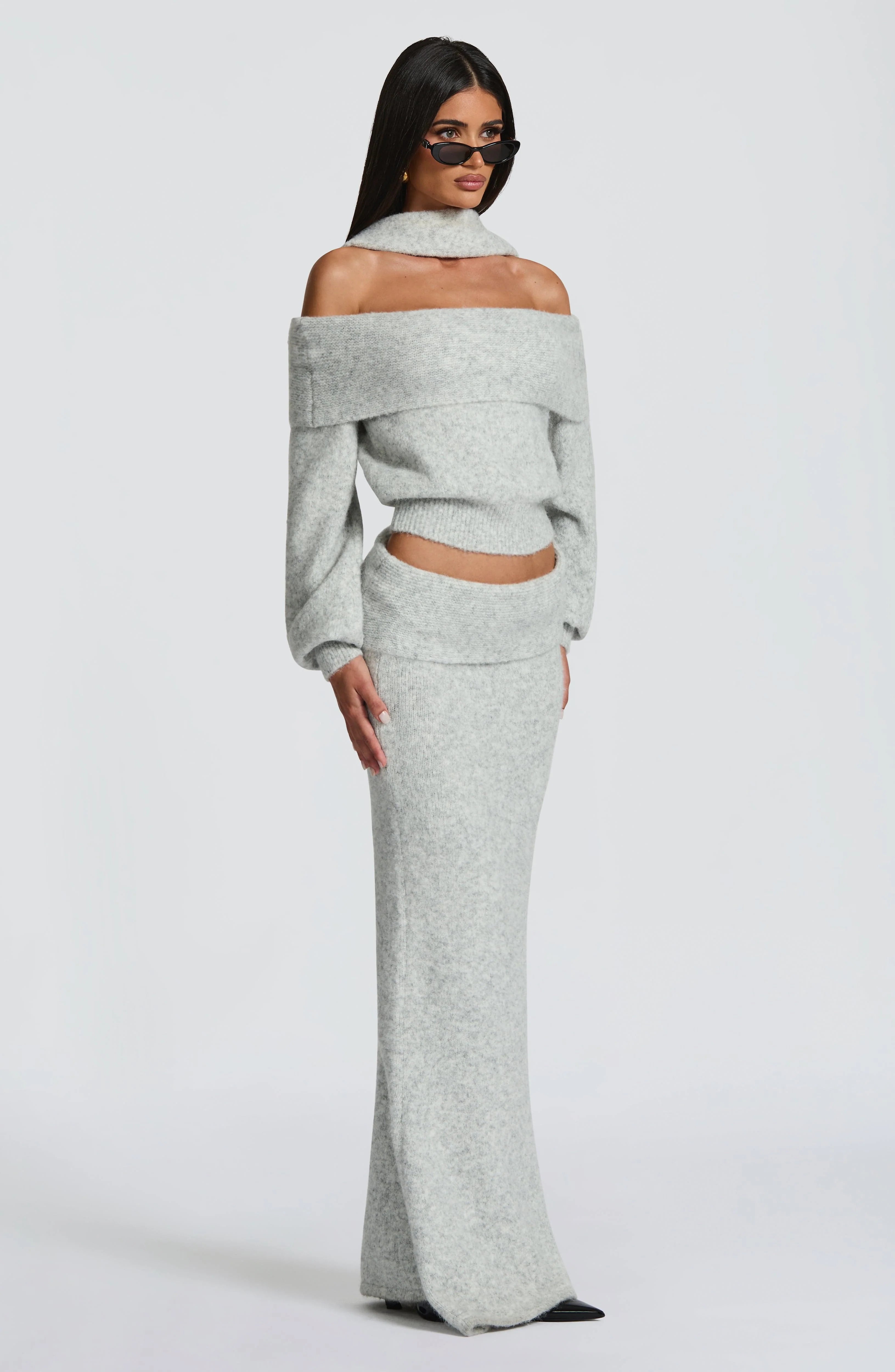 Andie Top - Light Grey Marl