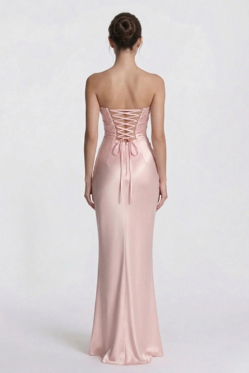 Sheath-Column Floor Length Acetate Satin Wedding Guest Dress CG0305