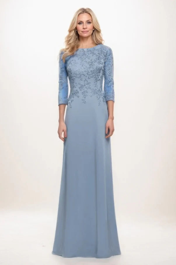 A-Line Maxi Chiffon Mother Of The Bride Dress CM0313