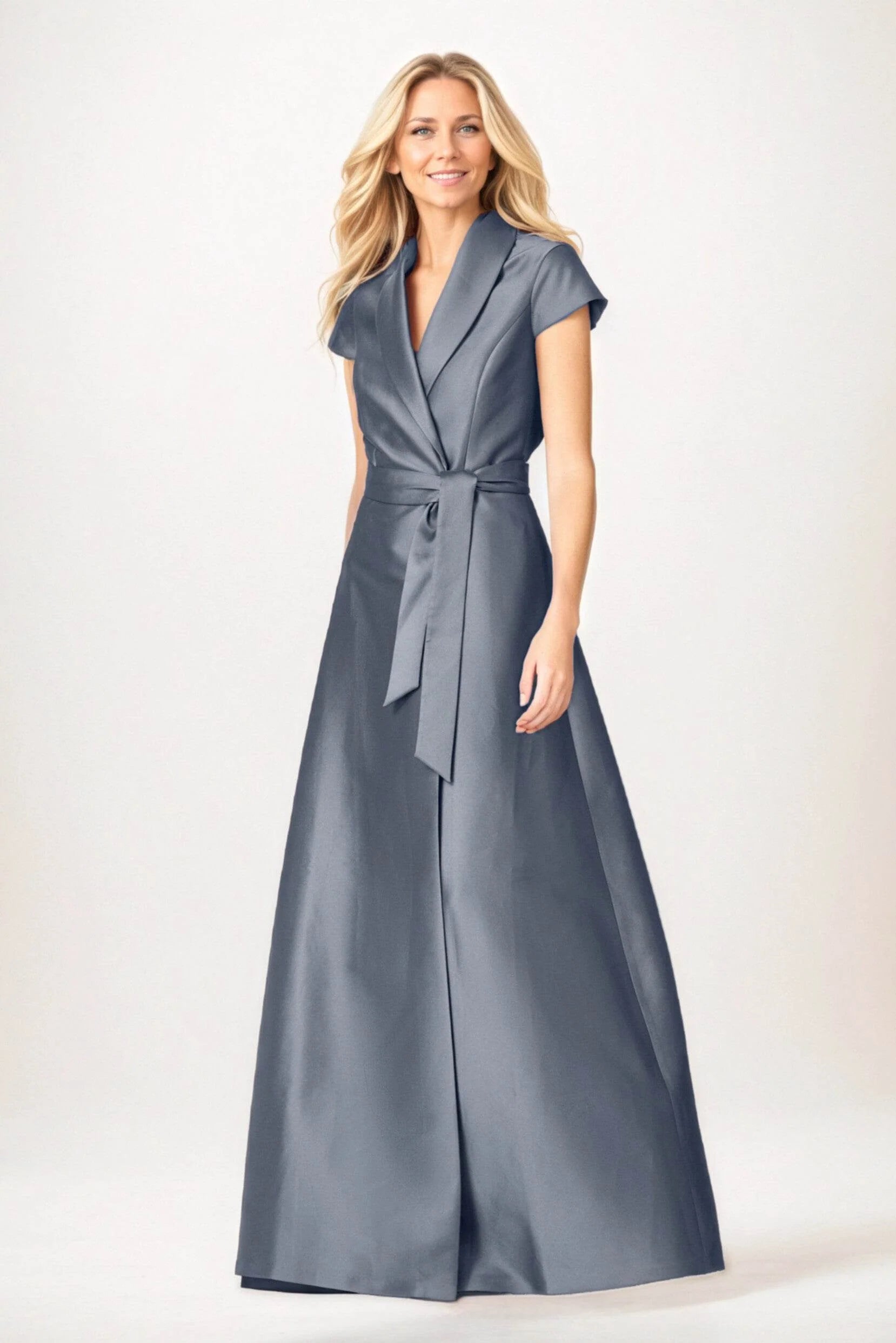 A-Line Maxi Satin Mother of the Bride Dresses CM0401