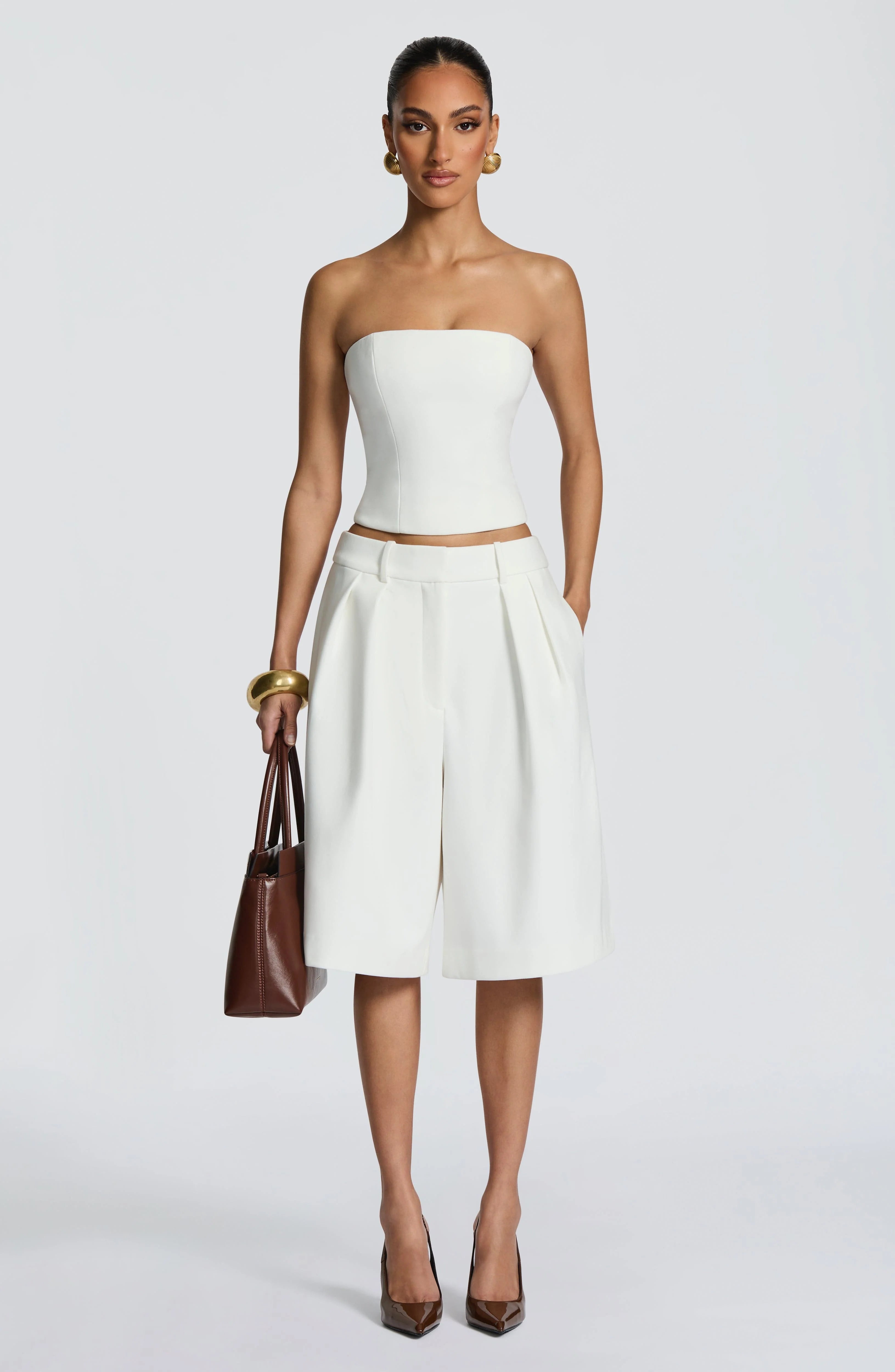 Ausra Bermuda Shorts - Ivory
