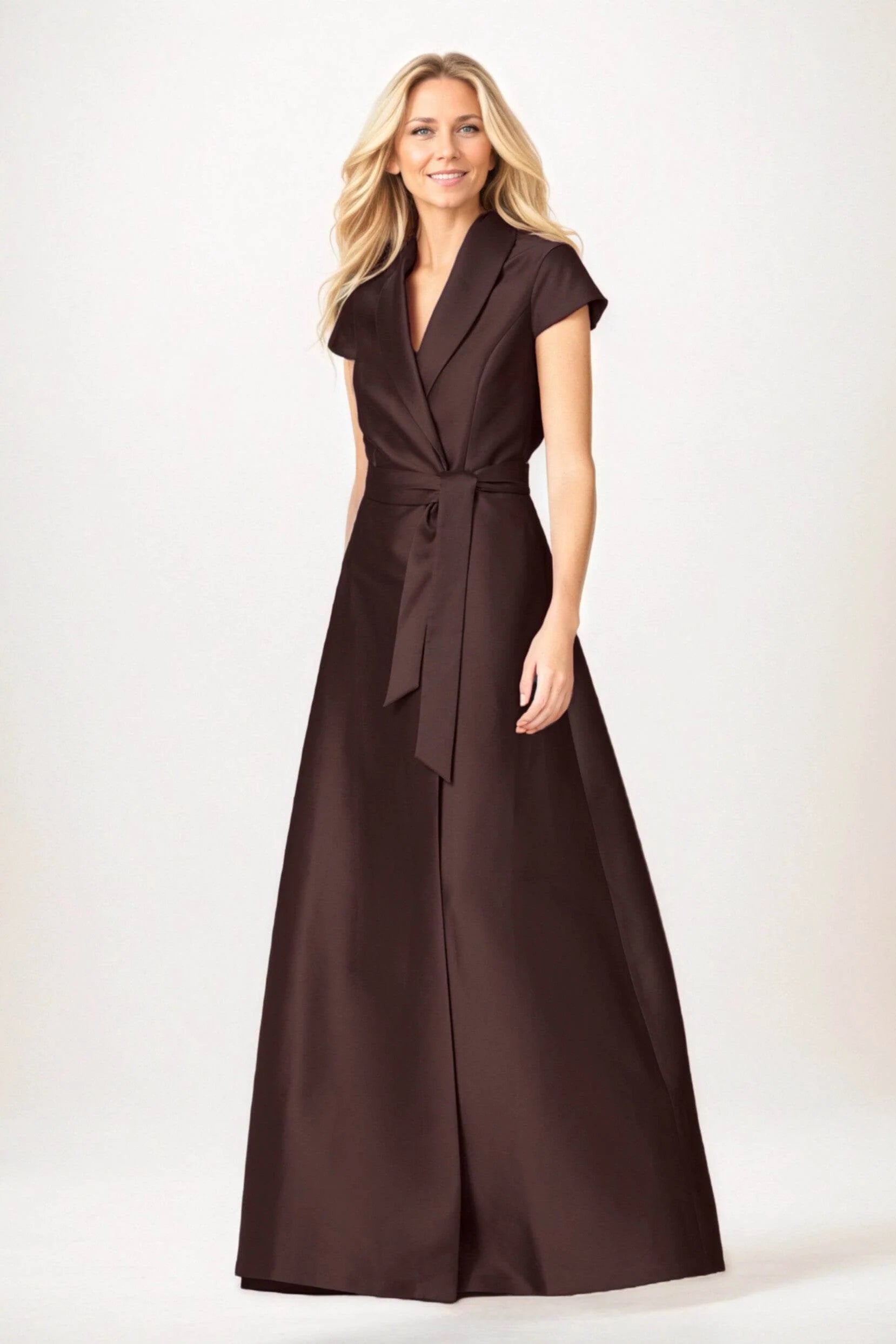 A-Line Maxi Satin Mother of the Bride Dresses CM0401