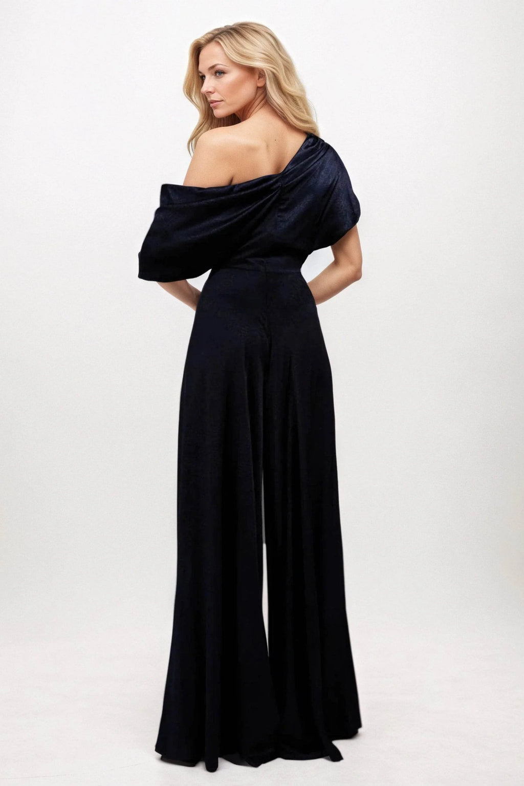 Jumpsuit Maxi Elastic Satin Chiffon Mother of the Bride Dresses CM0391