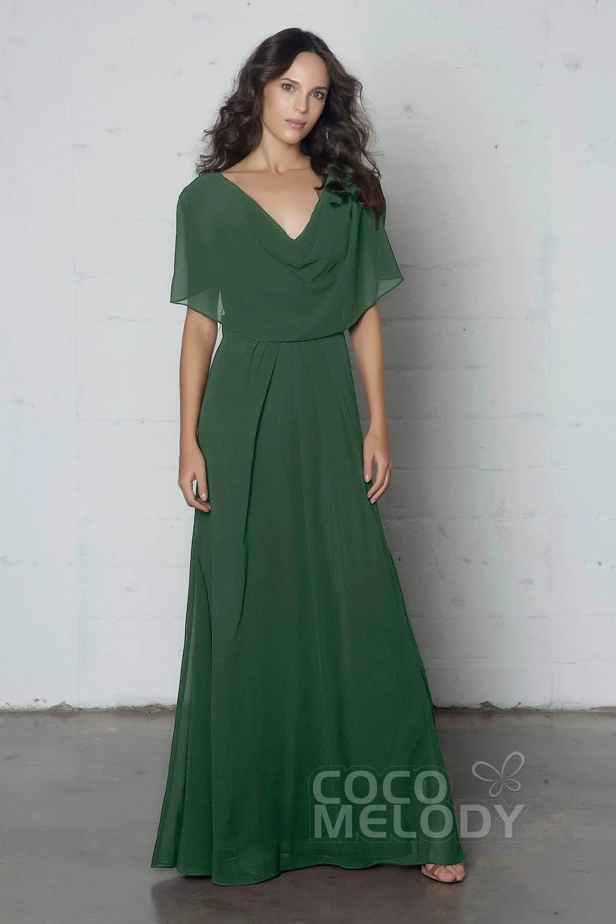 Sheath-Column Floor Length Chiffon Dress PR17014