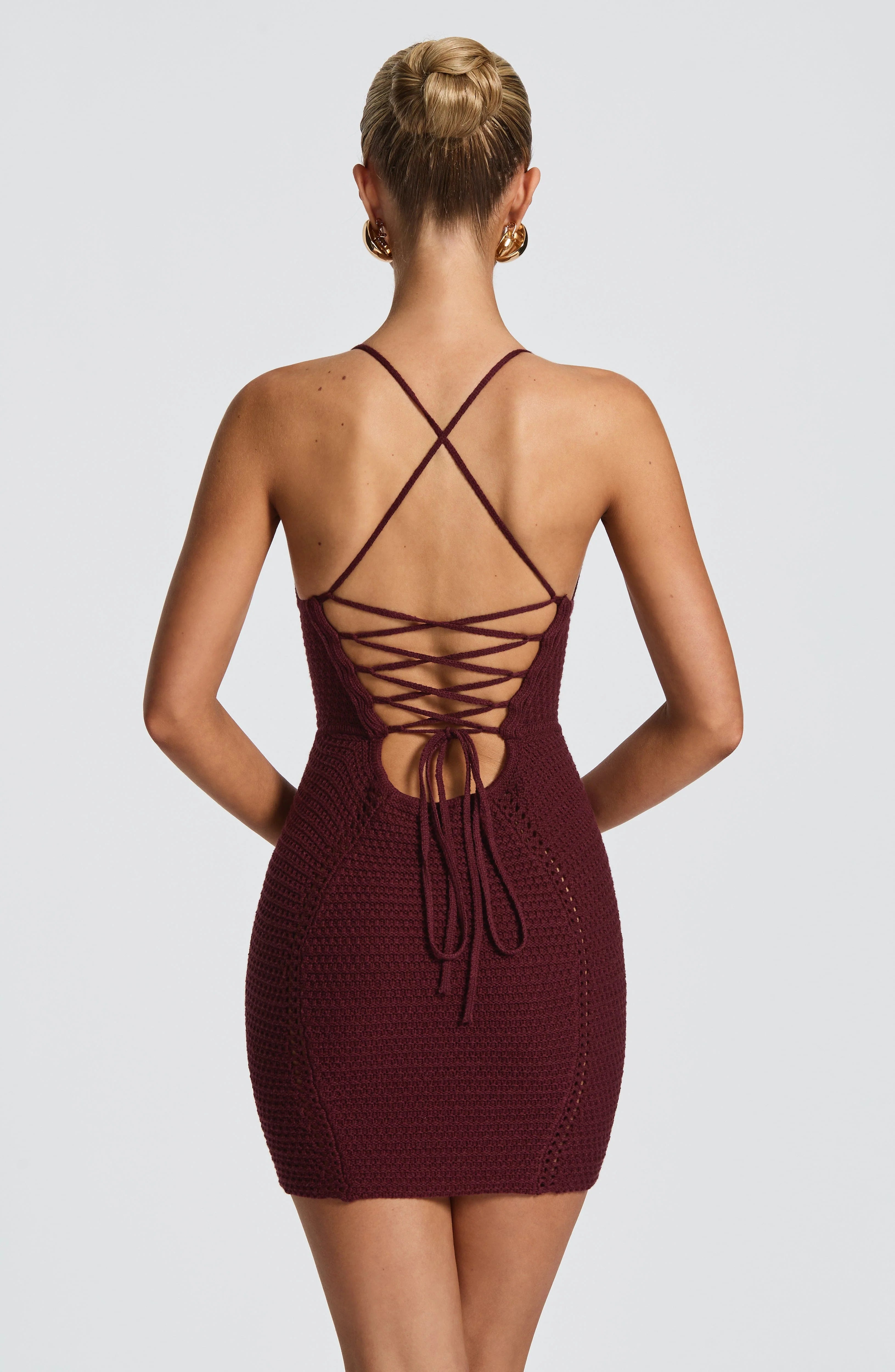 Xanthe Mini Dress - Cherry Lacquer
