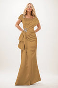 Trumpet-Mermaid Maxi Satin Mother of the Bride Dresses CM0385