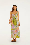 FARM Rio Light Blue Spring Affair  Maxi Dress