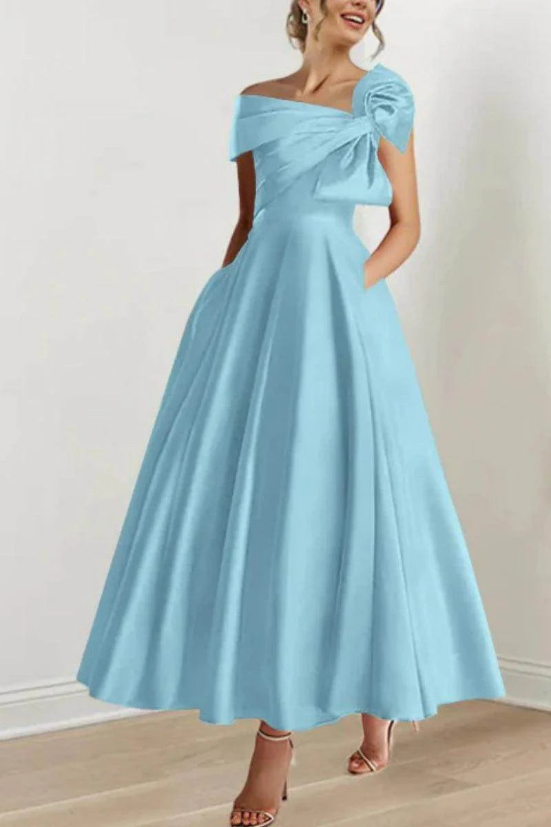 A Line Off The Shoulder Mother Dresses with Bows CM0333