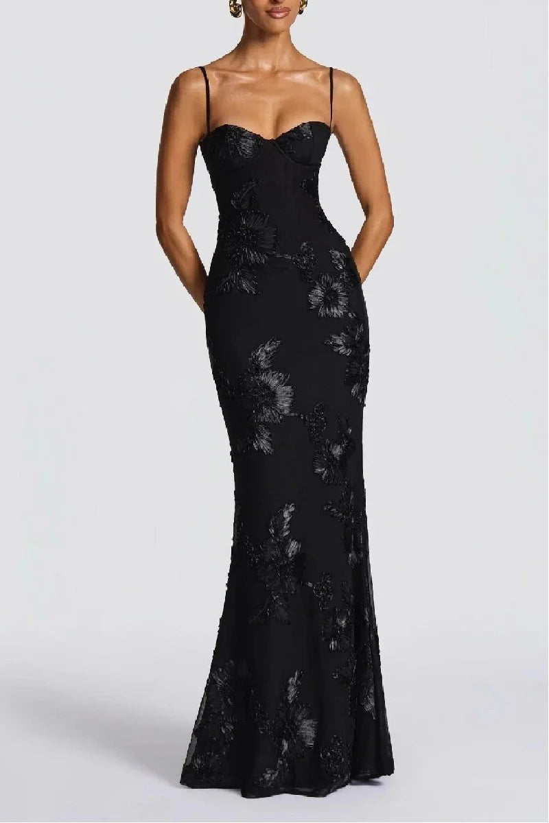 Trumpet-Mermaid Floor Length Polyester Wedding Guest Dress 984718182637